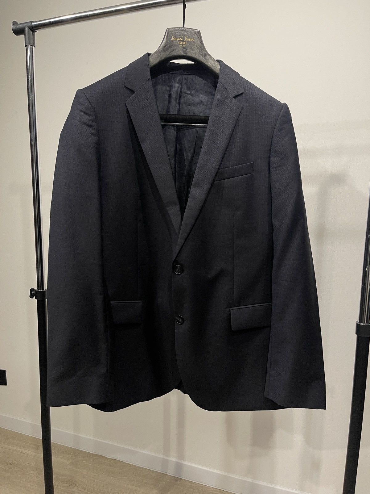 Hugo Boss Hugo boss blazer dark blue wool classic jacket 44R Size 44R - 1 Thumbnail