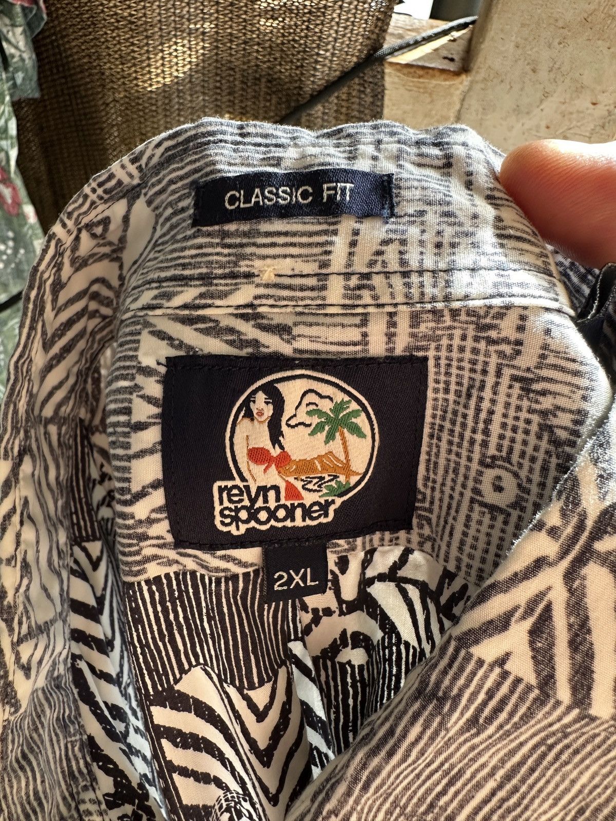 Reyn Spooner Reyn Spooner Hawaiian Print White/Black Men's XXL Size US XXL / EU 58 / 5 - 4 Thumbnail
