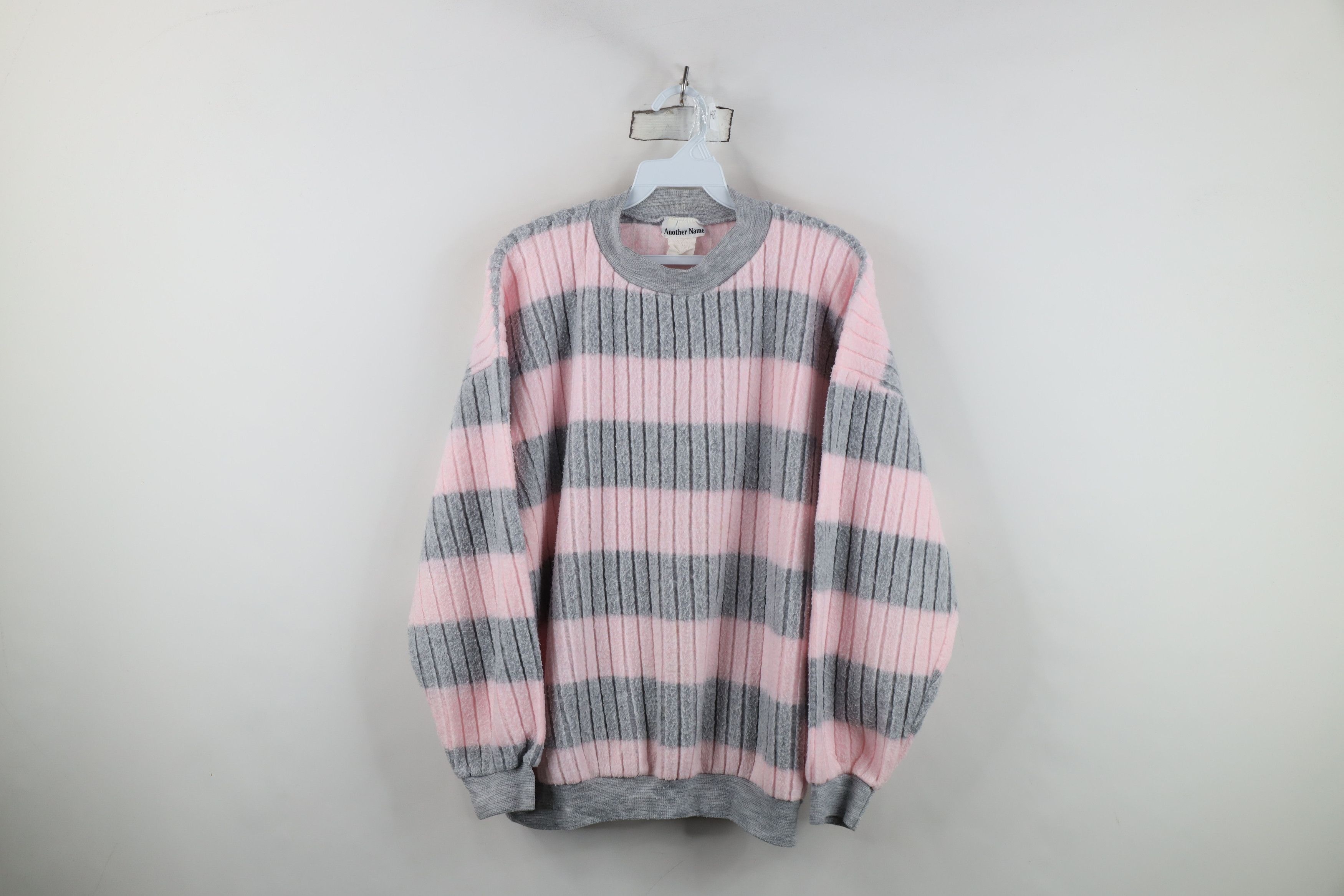 Vintage Vintage 90s Streetwear Block Ribbed Fleece Sweatshirt USA Size XL / US 12-14 / IT 48-50 - 1 Thumbnail