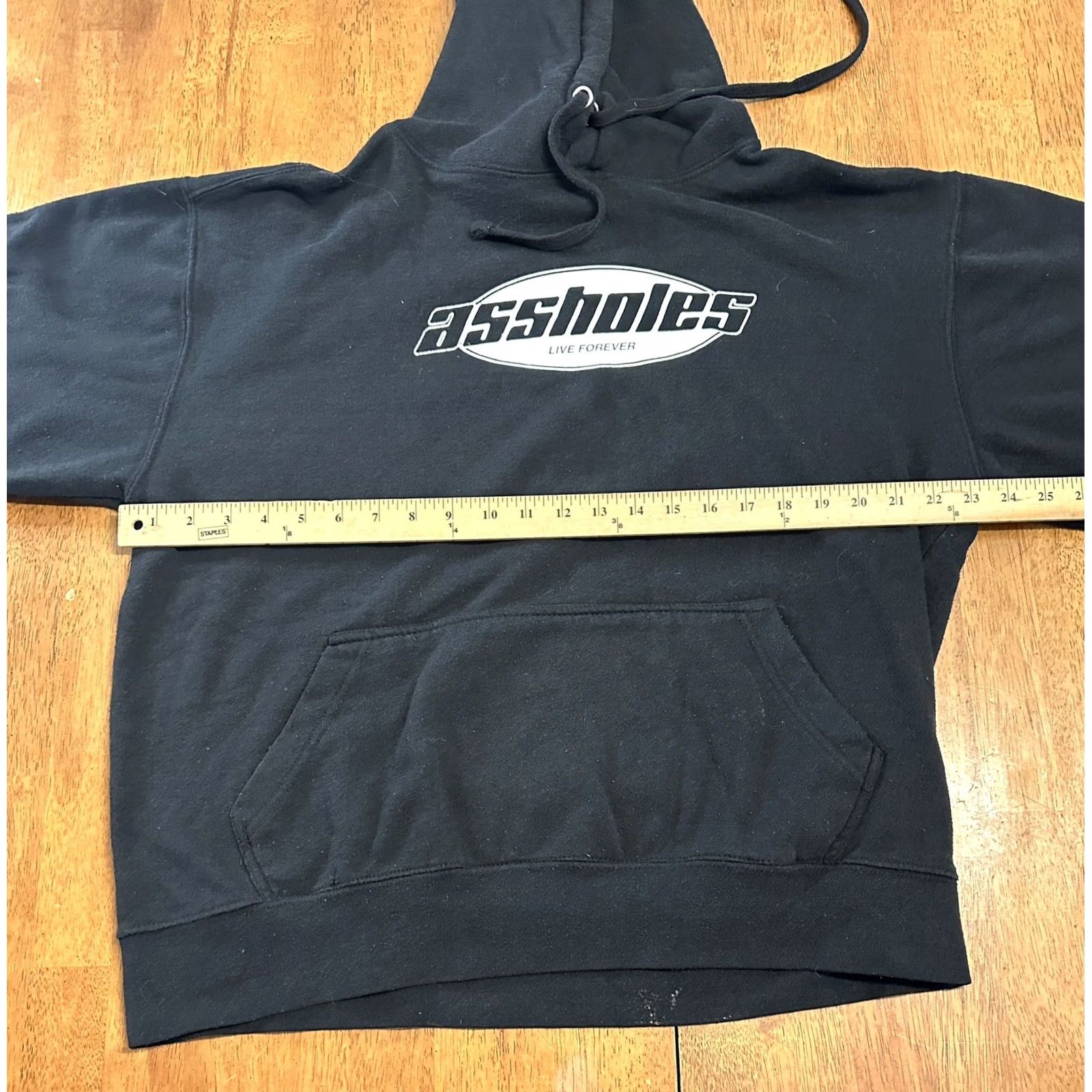 Olive Assholes*s Live Forever ASL Hoodie Sweatshirt Logo Large Black Size US L / EU 52-54 / 3 - 5 Thumbnail