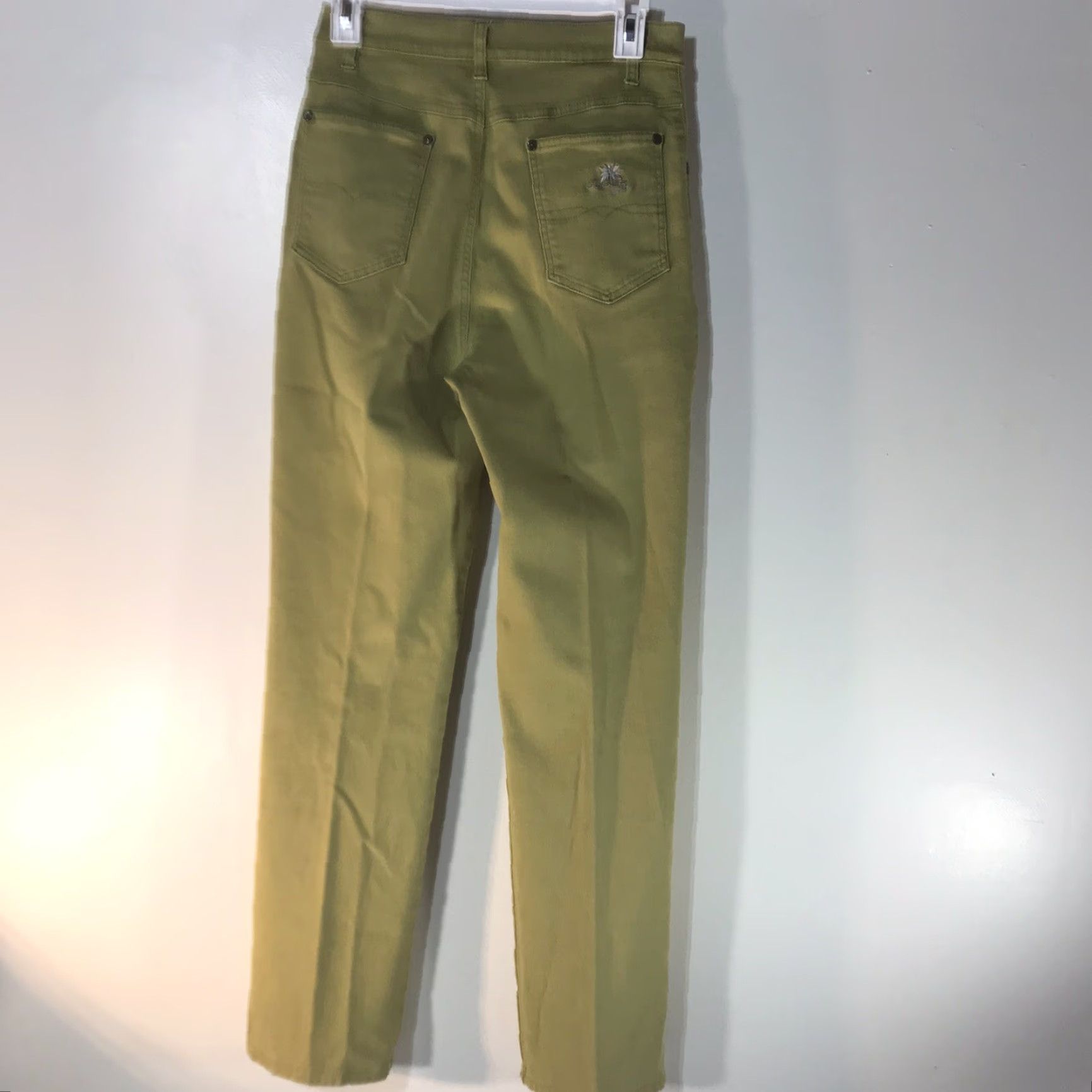 Vintage VINTAGE Geiger Women's Jeans Straight Fit High Rise Cotton Spandex 4 Green Denim Austria Size 27" / US 4 / IT 40 - 3 Thumbnail