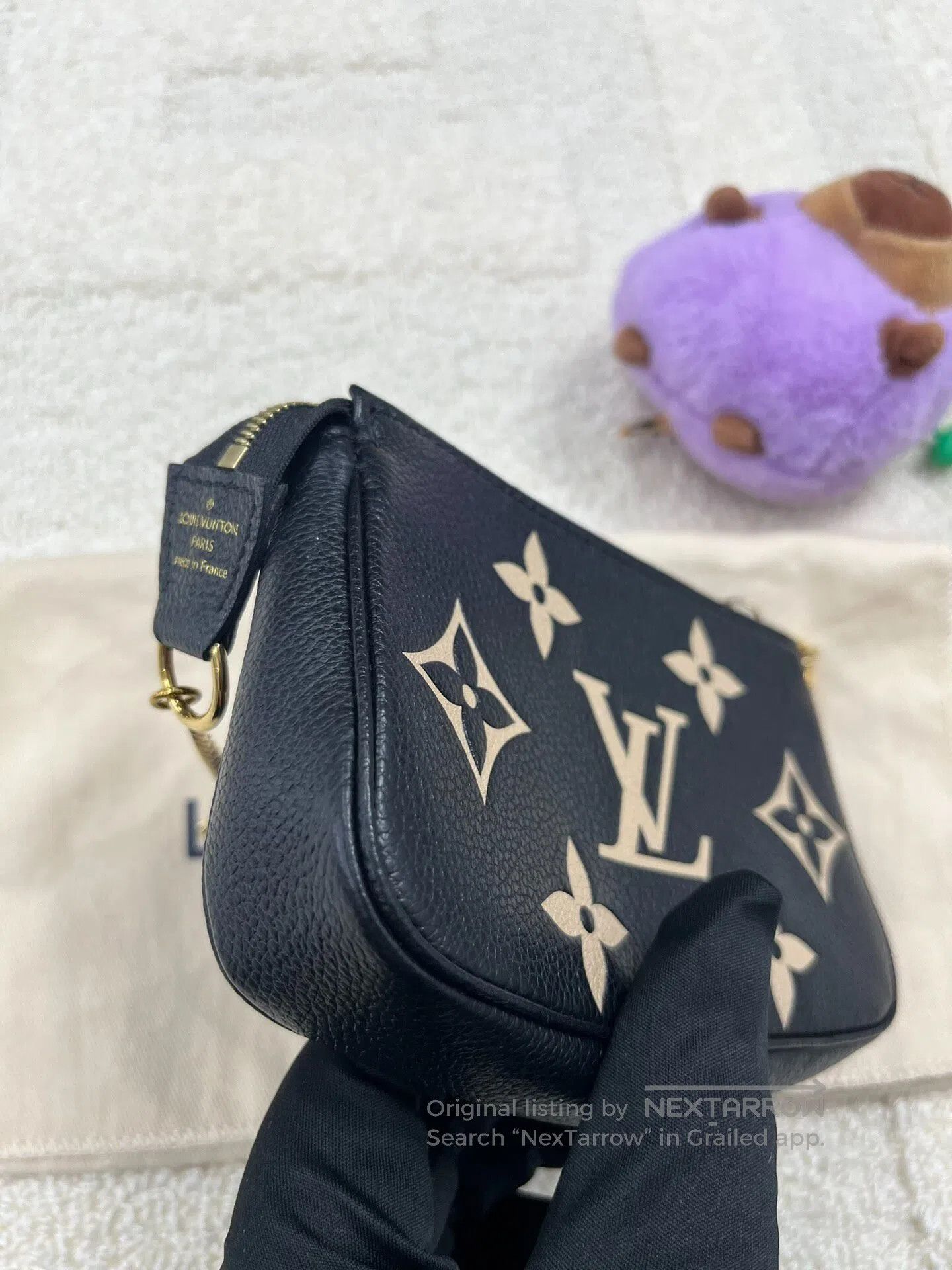 Louis Vuitton Louis Vuitton Black Printed Logo Mahjong Bag| Size ONE SIZE - 4 Thumbnail