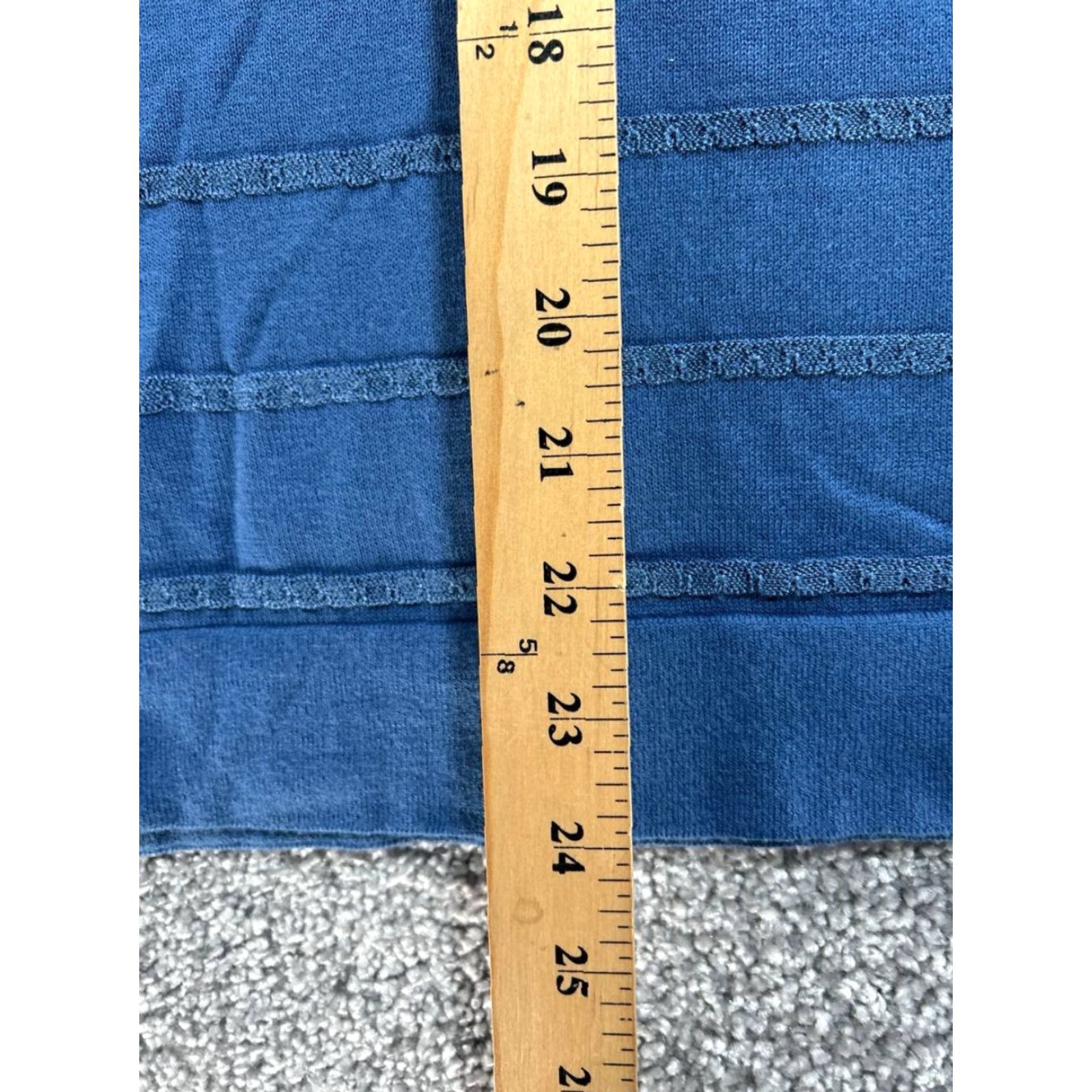 Ann Taylor Ann Taylor Loft Sweater Womens Medium Blue Cotton Knit Pullover Crew Neck Long Sleeve Lightweight Easy Care Size M / US 6-8 / IT 42-44 - 6 Thumbnail