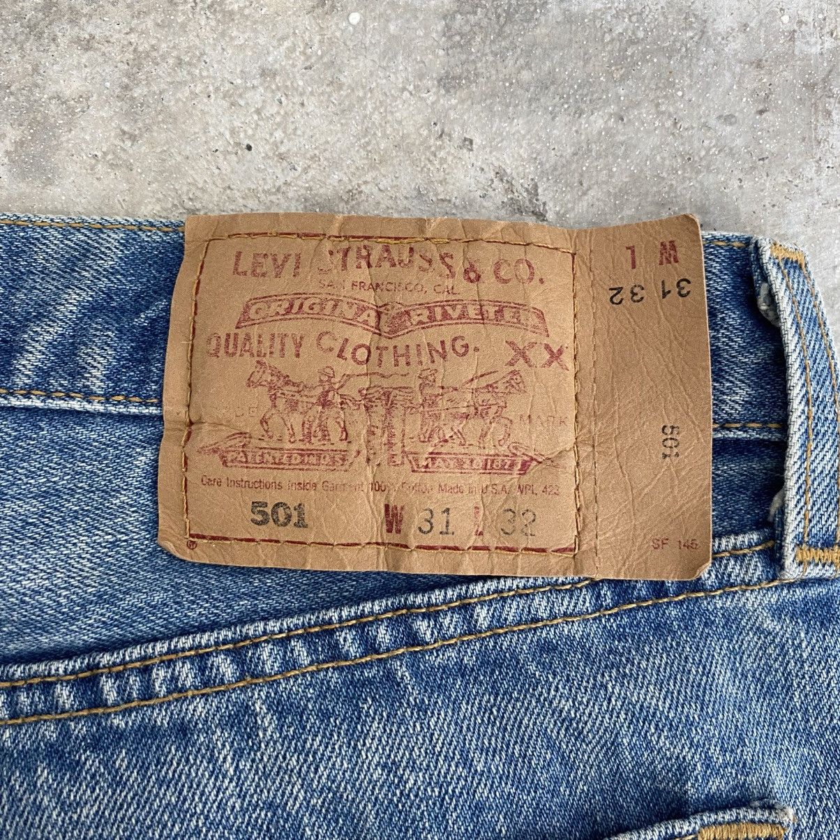 Levi's Vintage Levis 501 Faded Stonewashed Blue Distressed Jeans Size US 30 / EU 46 - 13 Thumbnail