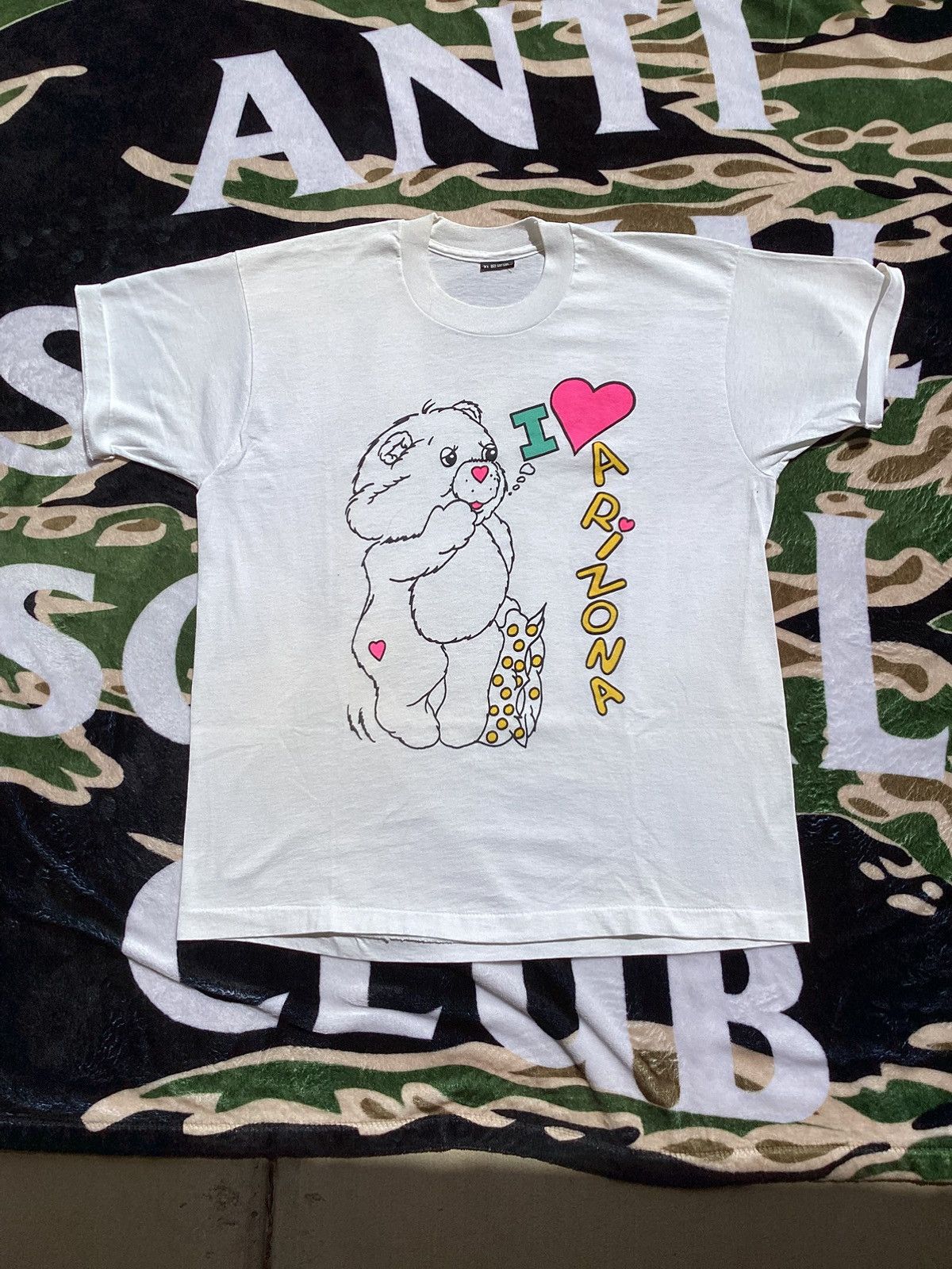 Fruit Of The Loom × Vintage Vtg 90s I love Arizona care Bear single stitch adult XL Tee Size US XL / EU 56 / 4 - 1 Thumbnail