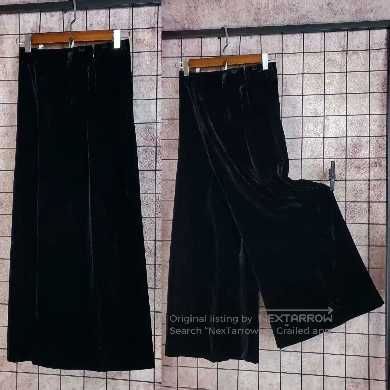 Dior Dior High Waist Velvet Wide Leg Pants. Size US 27 - 1 Thumbnail