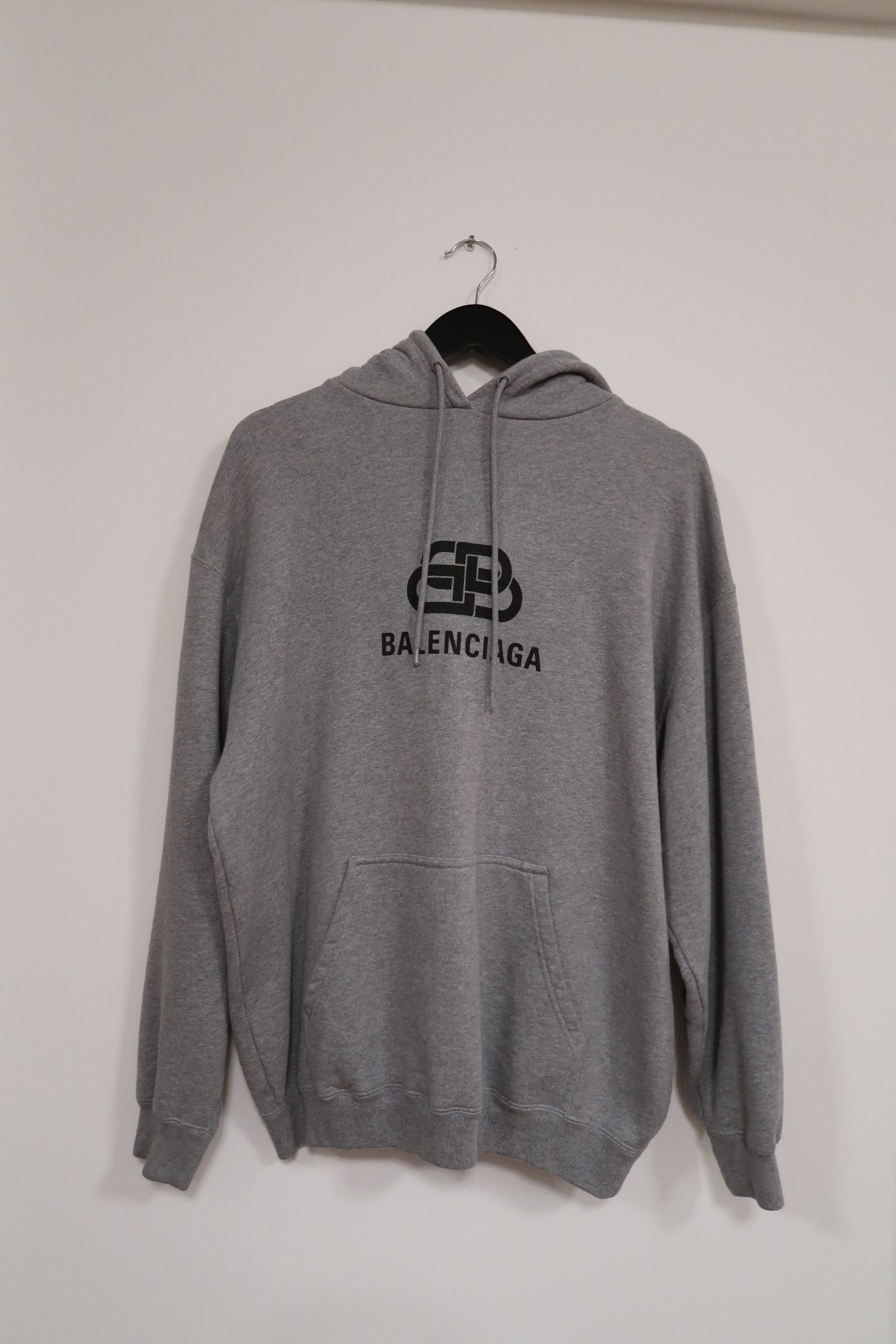 Balenciaga Balenciaga Grey BB Hoodie Oversized Size US XXS / EU 40 - 1 Thumbnail