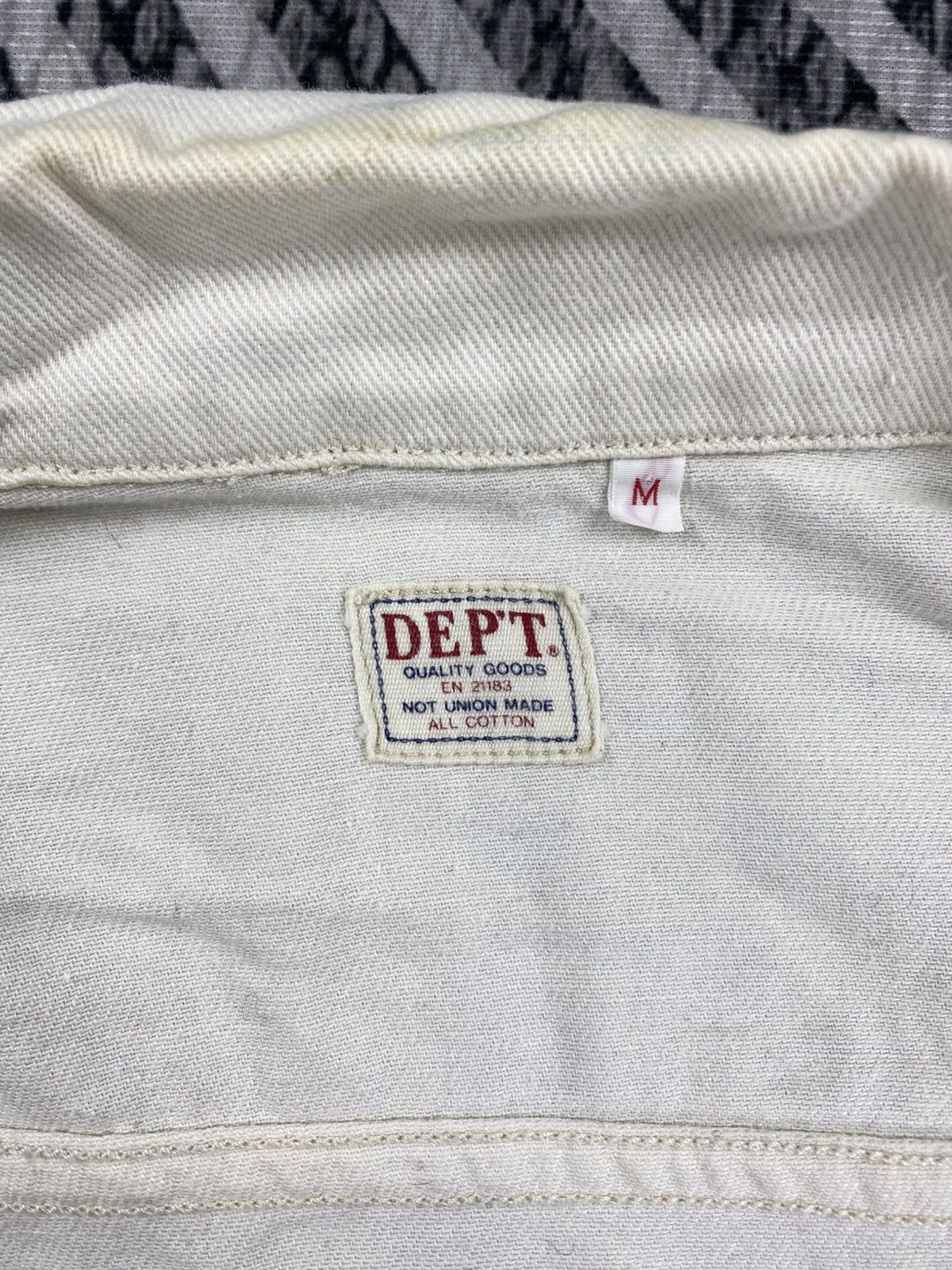 Japanese Brand Vintage Dept Cropped Cotton Button Up Jacket Size US M / EU 48-50 / 2 - 9 Thumbnail