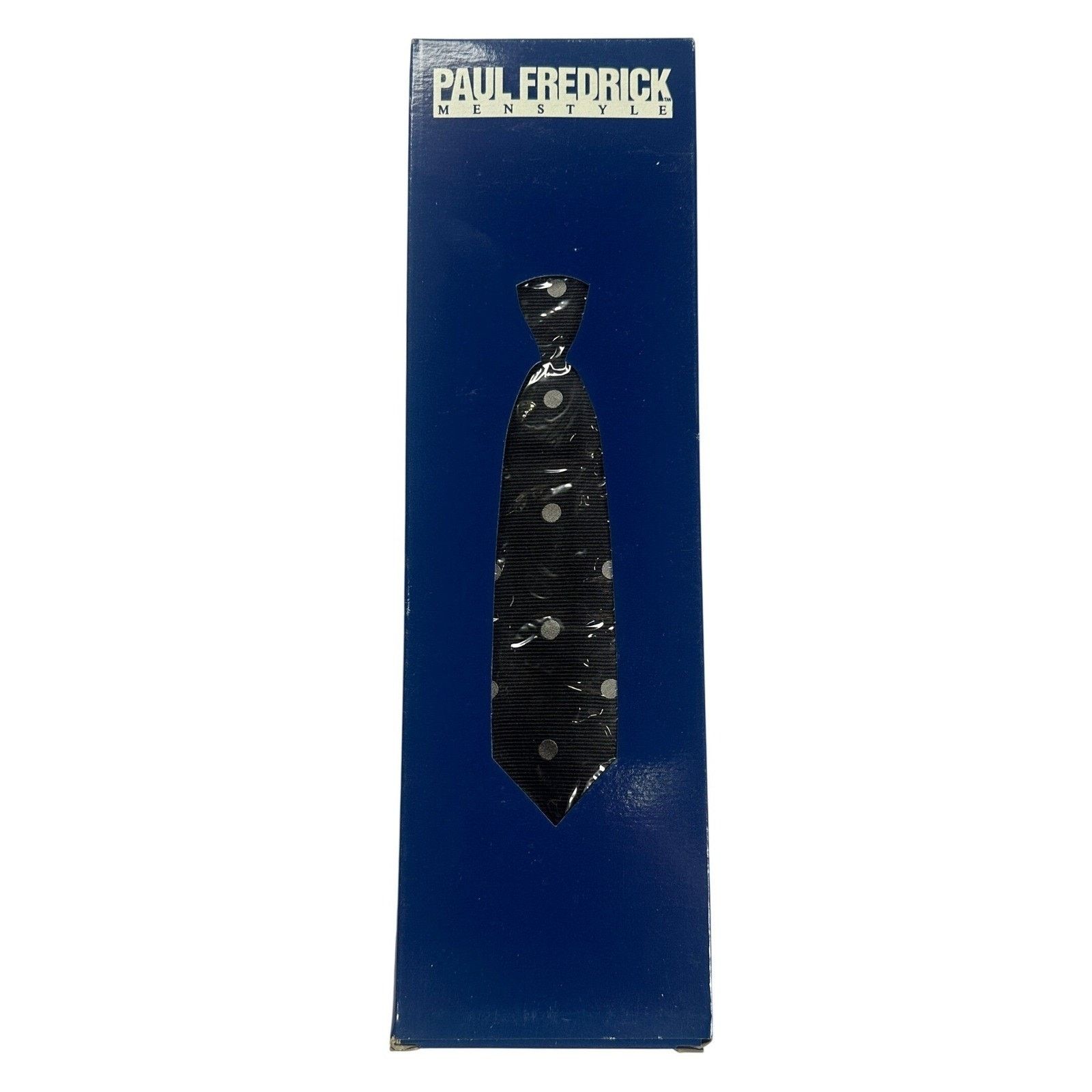 Paul Fredrick Paul Fredrick Mens Black Polka Dot Silk Tie NWT Size ONE SIZE - 5 Thumbnail