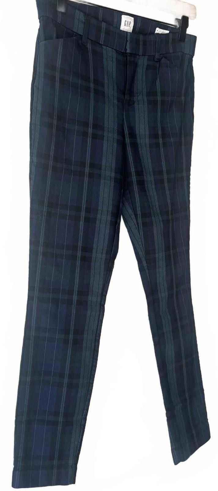 Gap GAP Signature Skinny Ankle Pants - Blue and Green Plaid Size 26" / US 2 / IT 38 - 1 Thumbnail