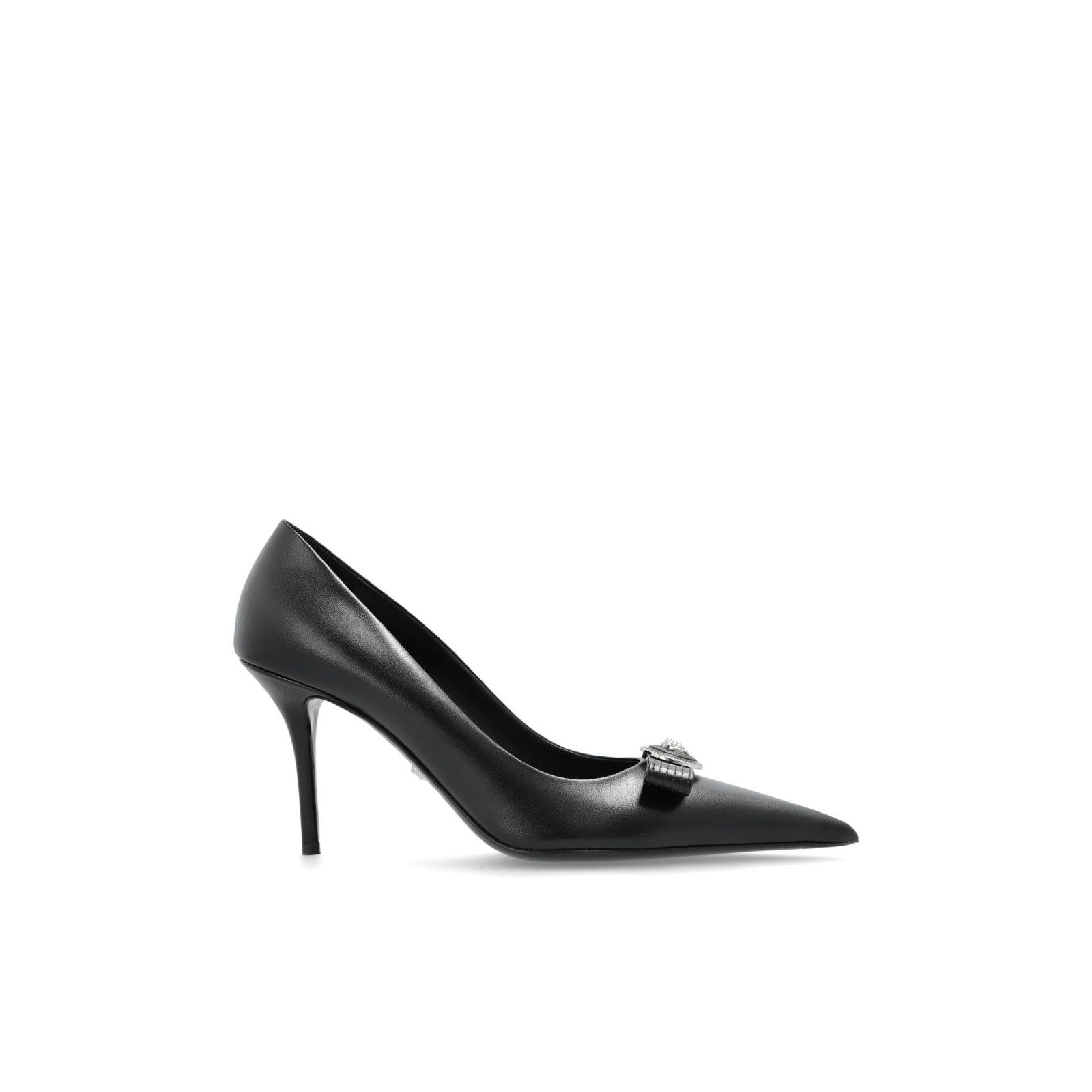 VERSACE Women's Black Leather High Heels New And Authentic (