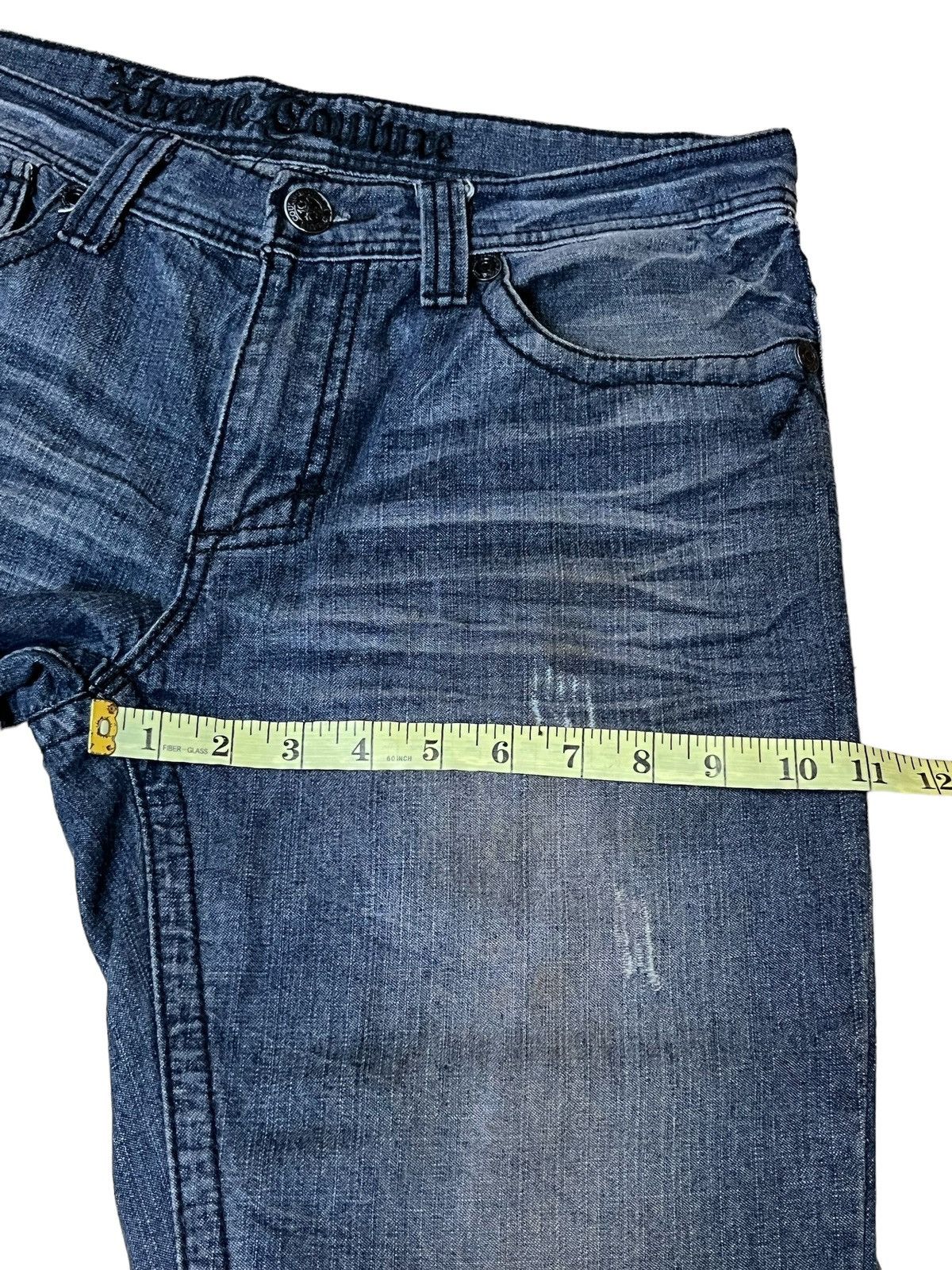 Japanese Brand JAPANESE EXTREME COUTURE INSPIRED CHROME HEART FLARED JEANS Size US 34 / EU 50 - 16 Thumbnail