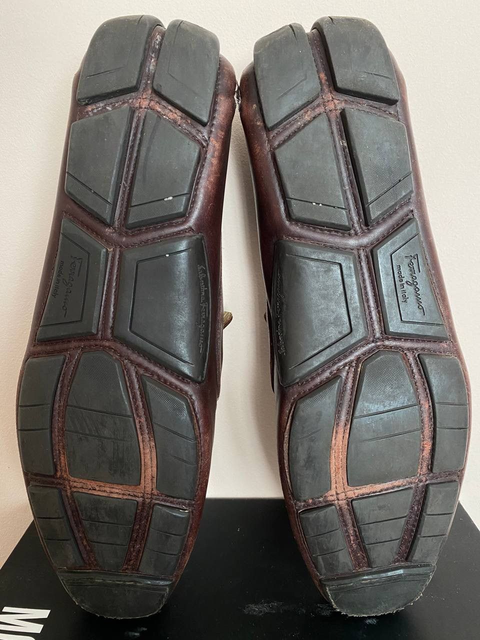 Salvatore Ferragamo Salvatore Ferragamo Brown Leather Horse Bit Driving Loafers Size US 11 / EU 44 - 8 Thumbnail