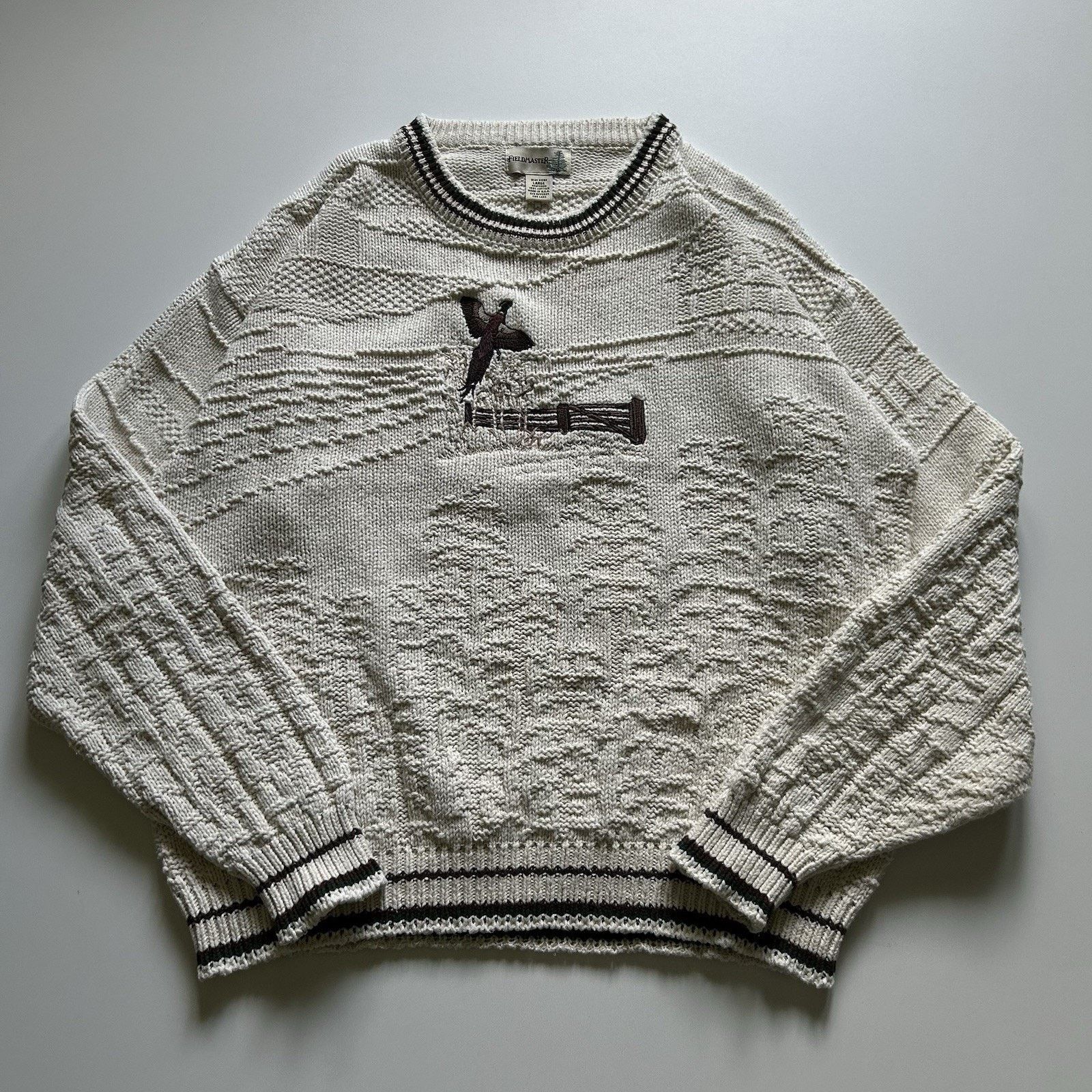 Fieldmaster Vintage Field Master Knit Sweater Crewneck Large Animal Art Size XL / US 12-14 / IT 48-50 - 1 Thumbnail