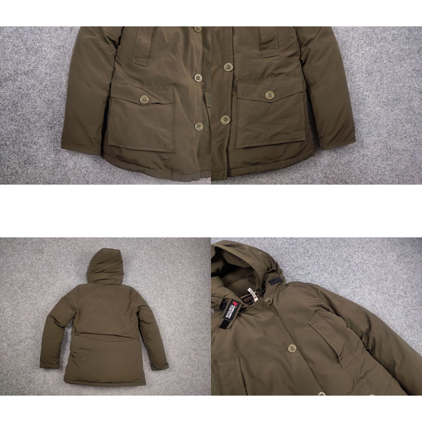 Vintage Woolrich Arctic Parka Womens Jacket Down Hooded 4 Pocket Nylon Shell Green Winter Mid-Length 3 in 1? Size M / US 6-8 / IT 42-44 - 8 Thumbnail