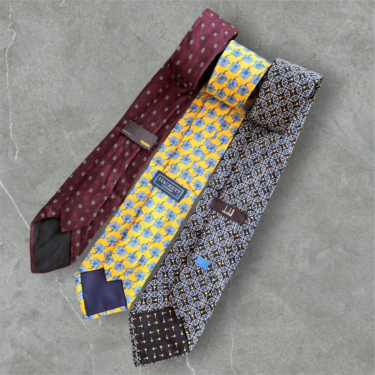 Fendi Lot of 3 LUXURY DESIGNERS Silk Neckties III Size ONE SIZE - 1 Thumbnail