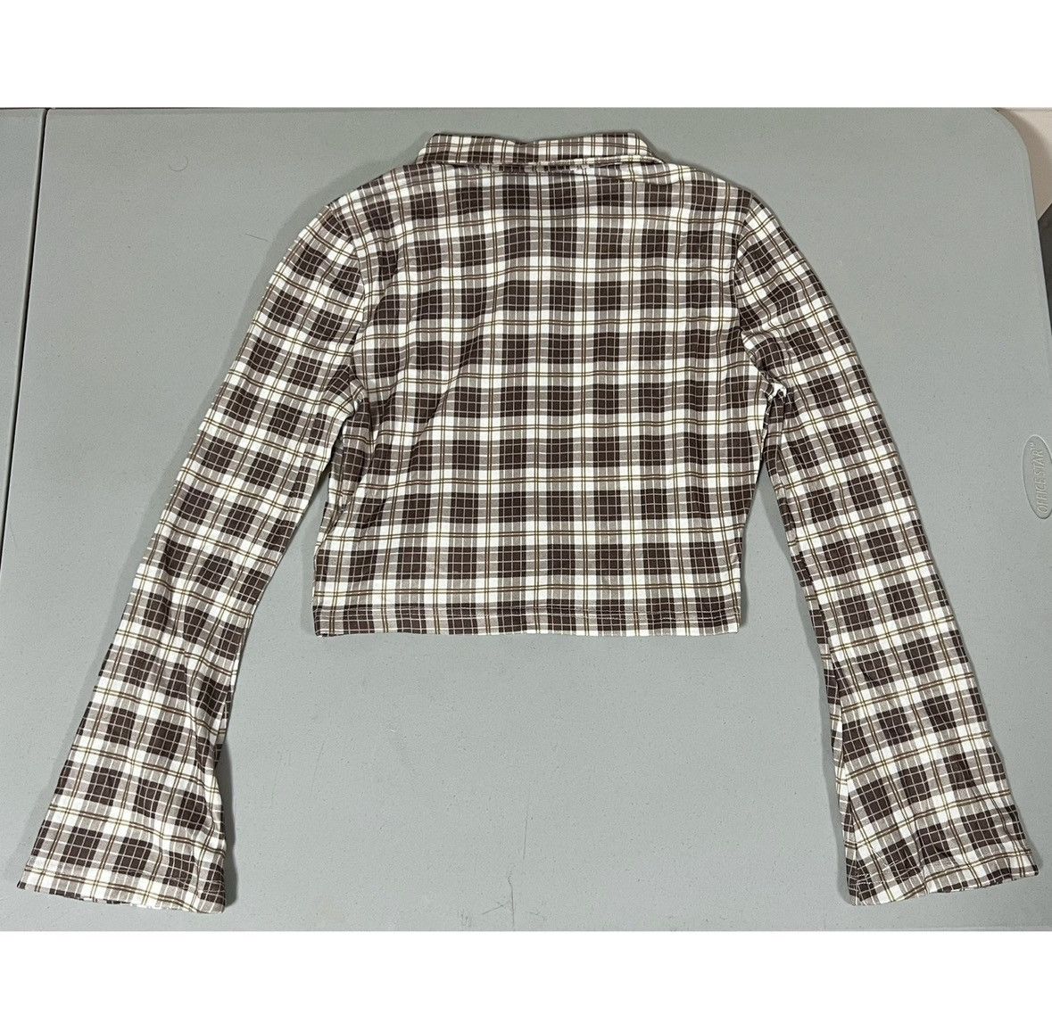 Vintage Plaid Collared Button-Down Long Sleeve Shirt Blouse Size M ✨ Size M / US 6-8 / IT 42-44 - 5 Thumbnail