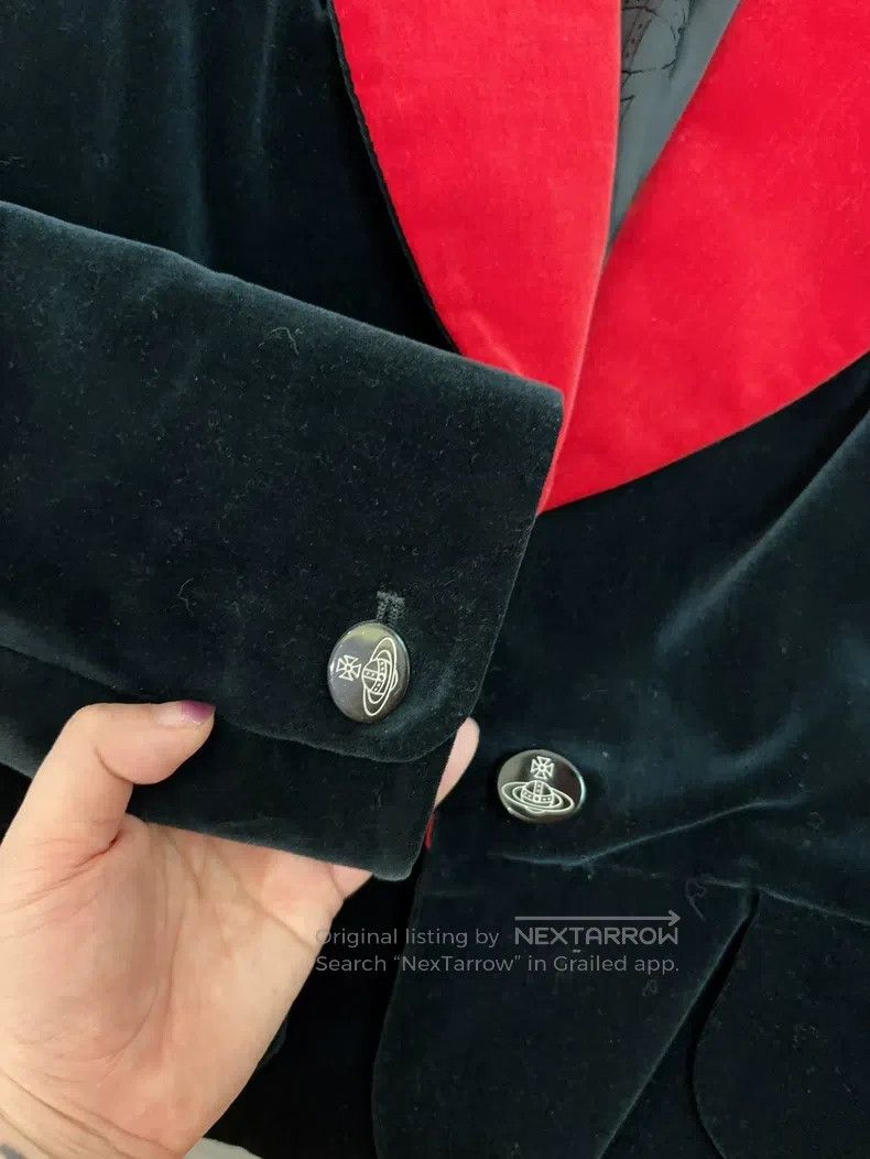 Vivienne Westwood Vivienne Westwood Velvet Saturn Heart Pattern Suit Jacket Size L / US 10 / IT 46 - 5 Thumbnail