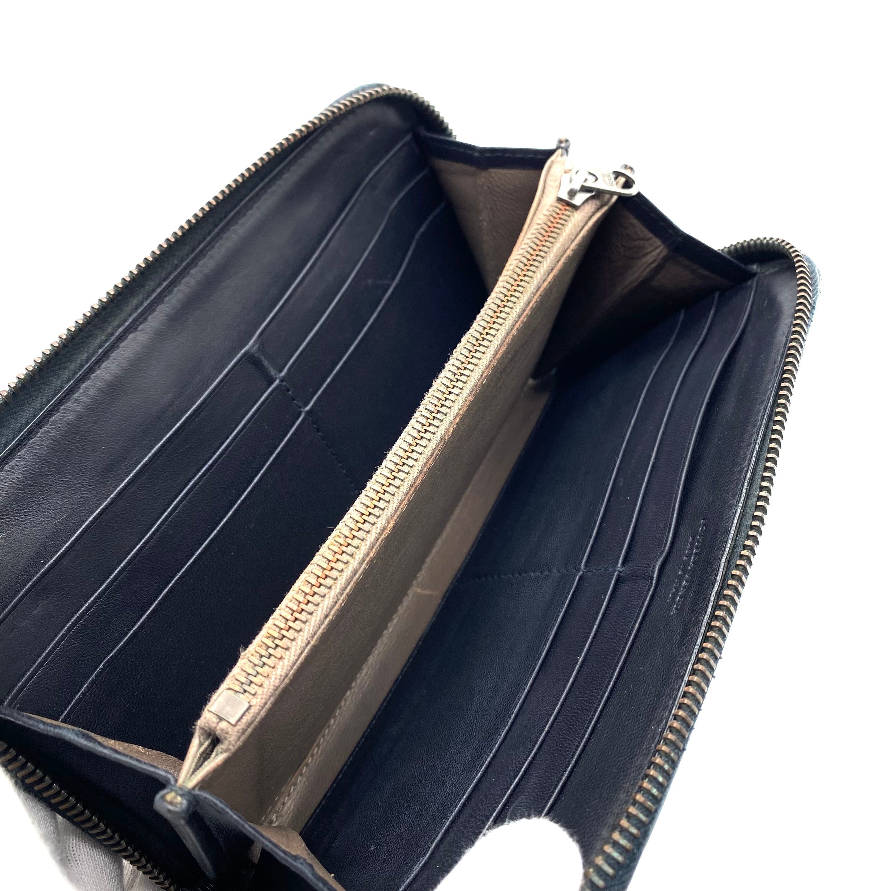 Bottega Veneta BOTTEGA VENETA Round Zip Long Wallet Intrecciato Black Size ONE SIZE - 5 Thumbnail
