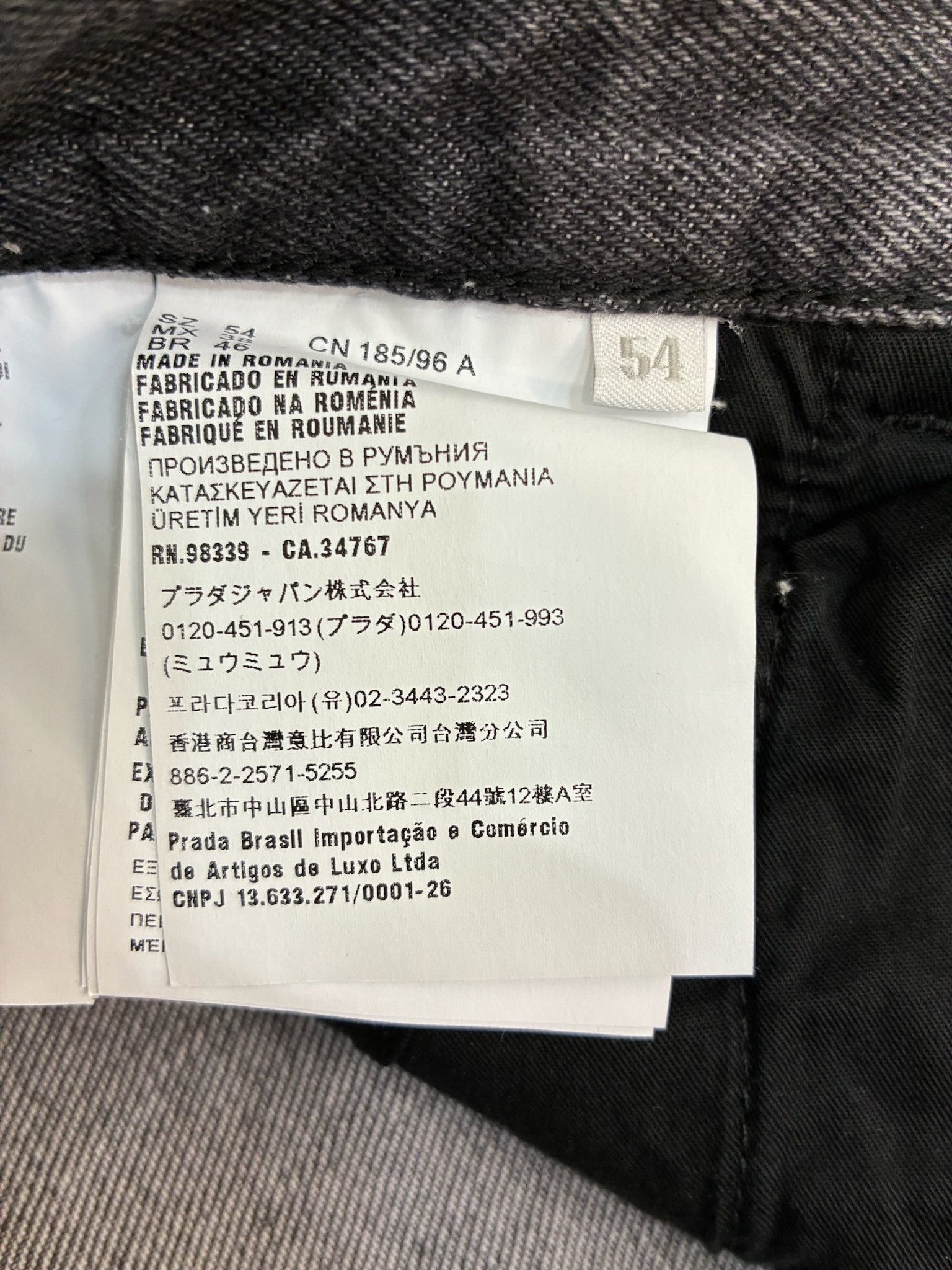 Prada Prada Washed Grey Denim Wide Jeans Size US 38 / EU 54 - 5 Thumbnail
