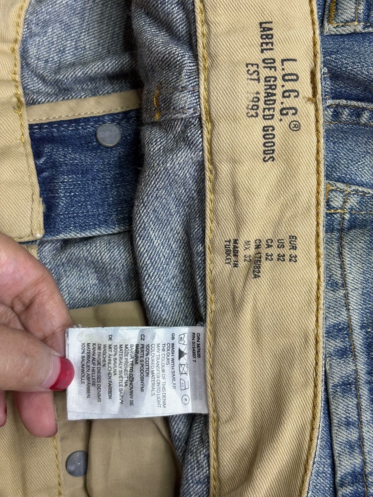 Japanese Brand Vintage Japanese Brand Button Fly Mud Wash Distress Rip Jean Size US 33 - 9 Thumbnail