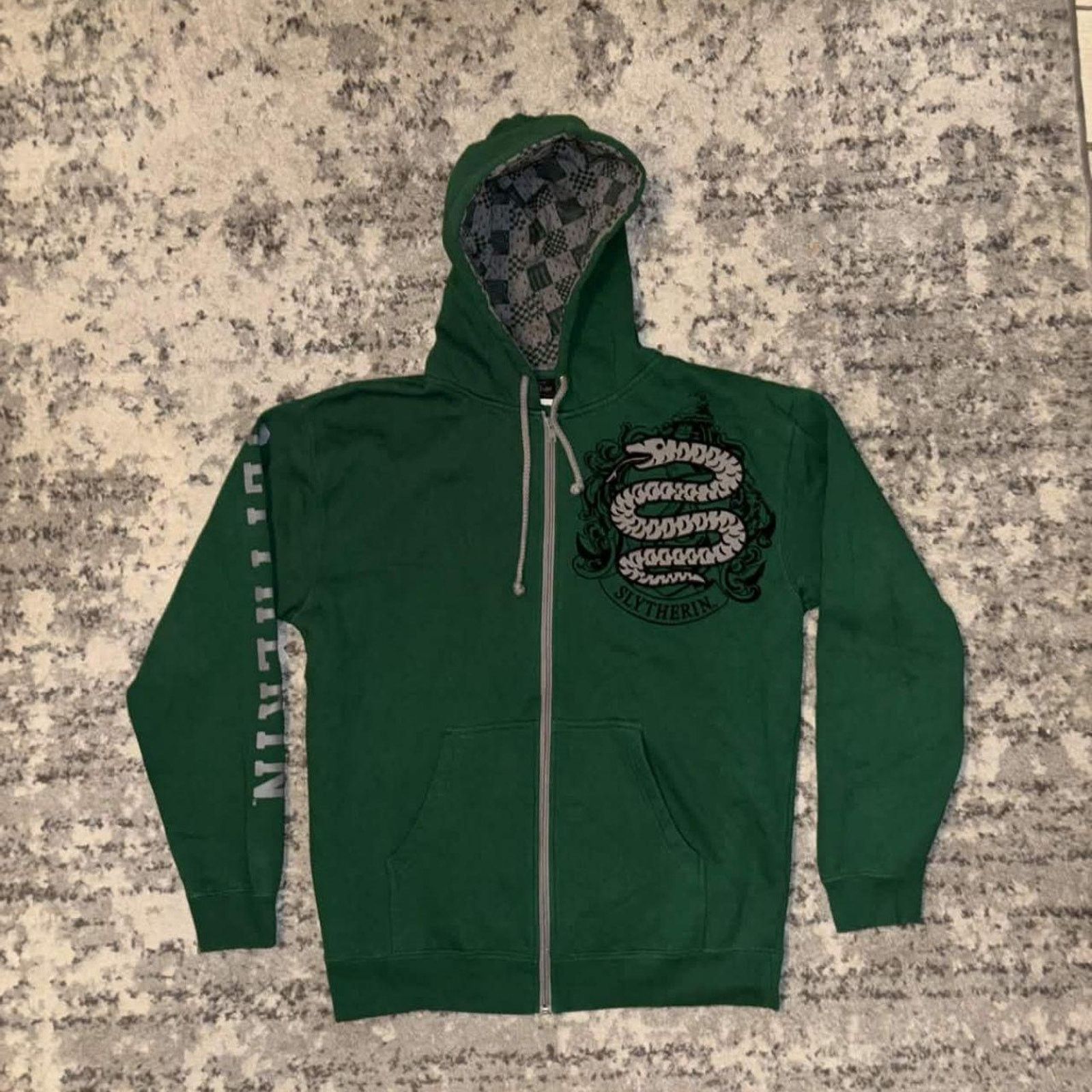 Vintage Harry Potter Slytherin Zip Up Sweater Size US M / EU 48-50 / 2 - 1 Thumbnail