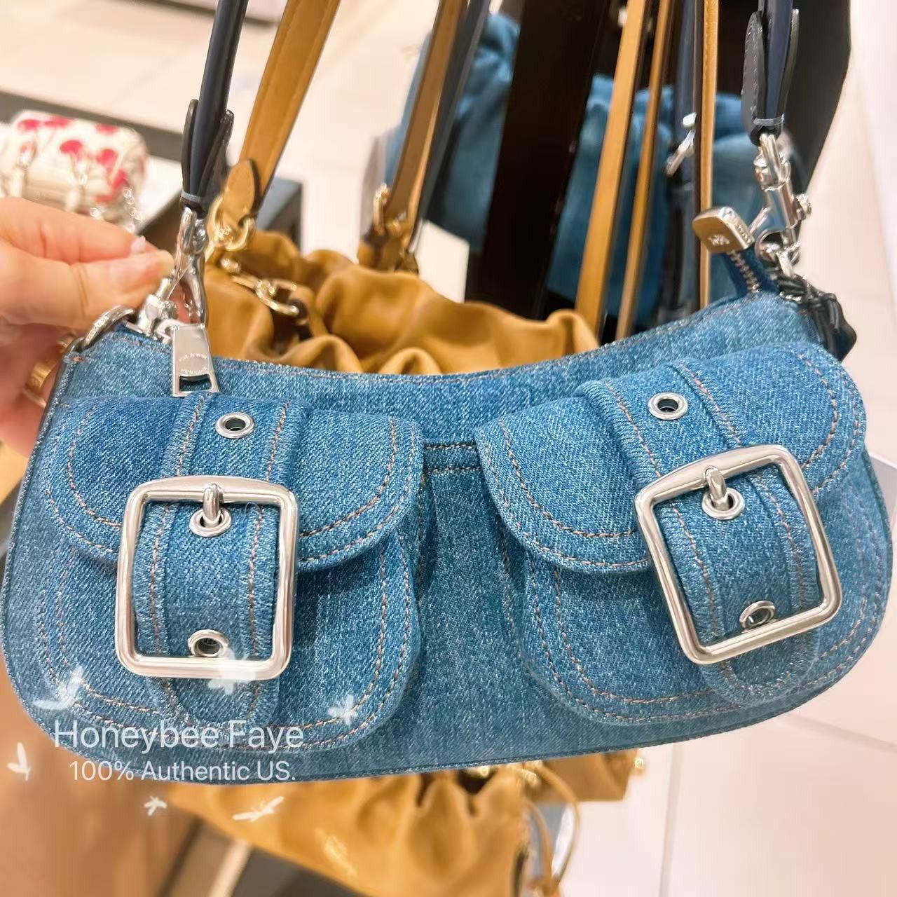 Coach Ashton Bag CAK44 denim/Silver/Indigo Size ONE SIZE - 2 Thumbnail