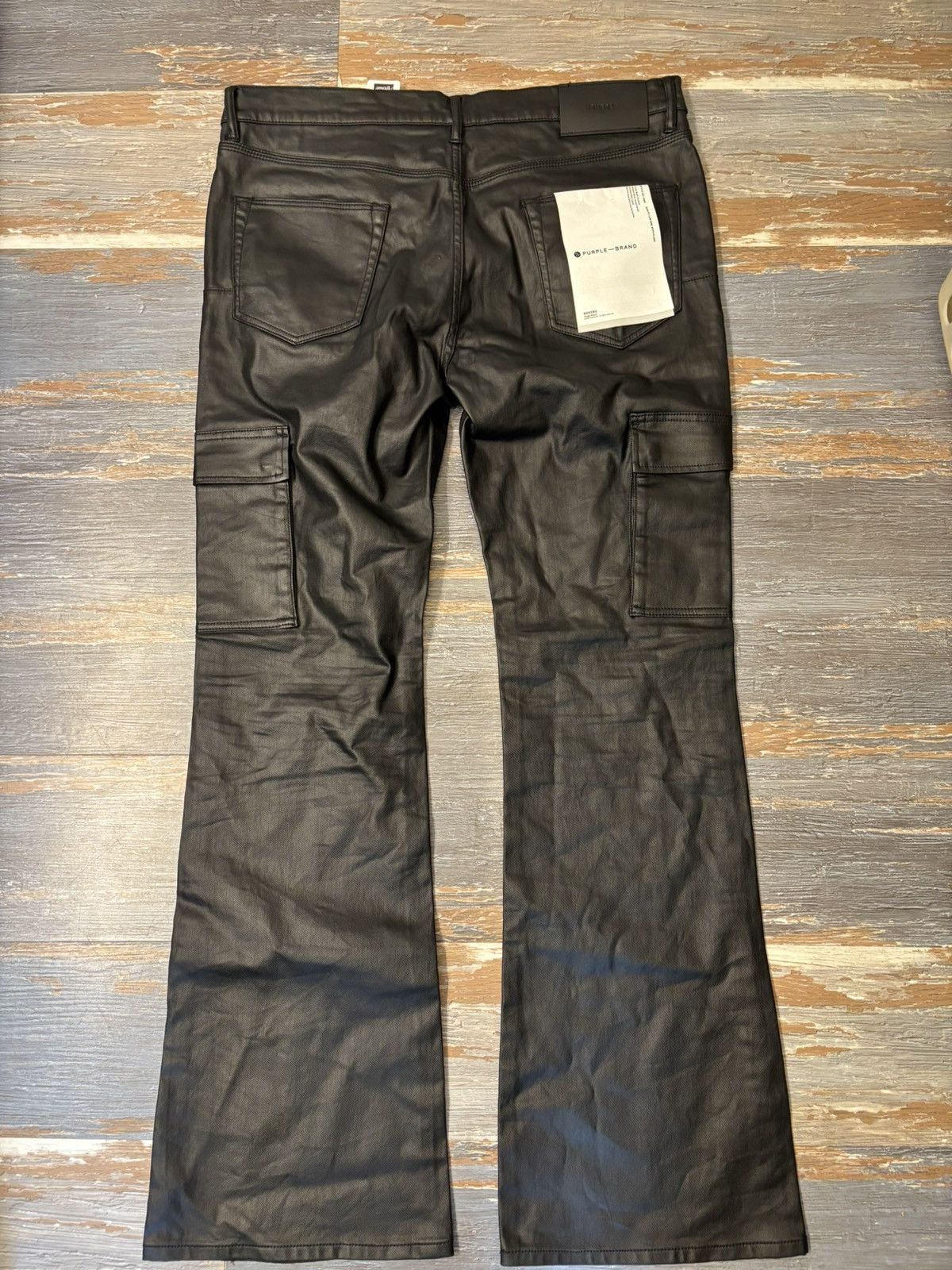 Purple Brand Purple Brand P004 Flared Leathered Denim Size 38 Size US 38 / EU 54 - 2 Thumbnail