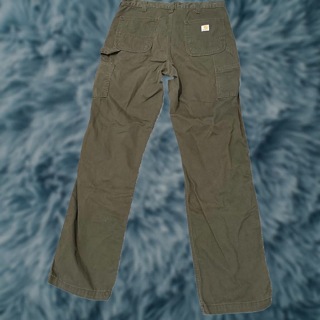 Carhartt VINTAGE Carhartt Carpenter Denim Pants Mens 38x34 Loose Fit Olive RARE Trousers Vintage Size US 38 / EU 54 - 1 Thumbnail