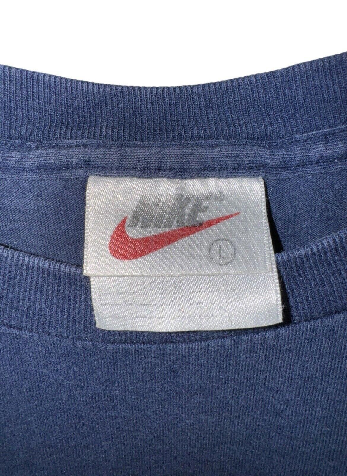 Nike Vintage Nike 90s Navy Blue Essential Swoosh Shirt Kids L Size US XXS / EU 40 - 4 Thumbnail
