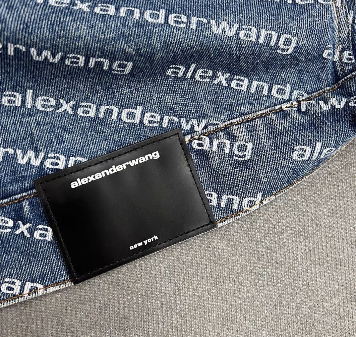 Alexander Wang Alexander Wang Blue All-Over Logo Washed Denim Jacket Size US S / EU 44-46 / 1 - 5 Thumbnail
