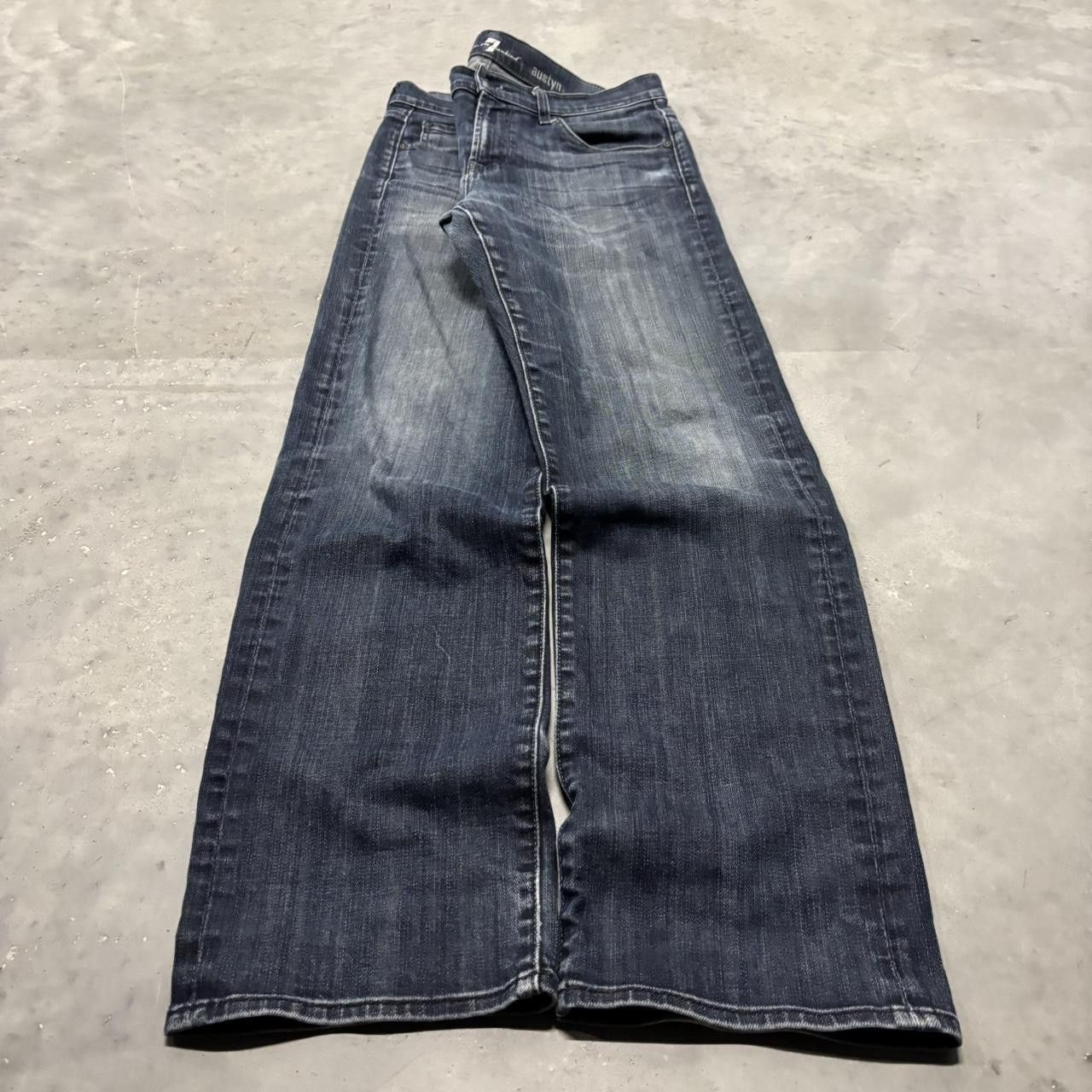 Japanese Brand × Vintage Crazy Vintage Y2K/2000s Grunge Dark Wash Denim Jeans! Size US 33 - 3 Thumbnail