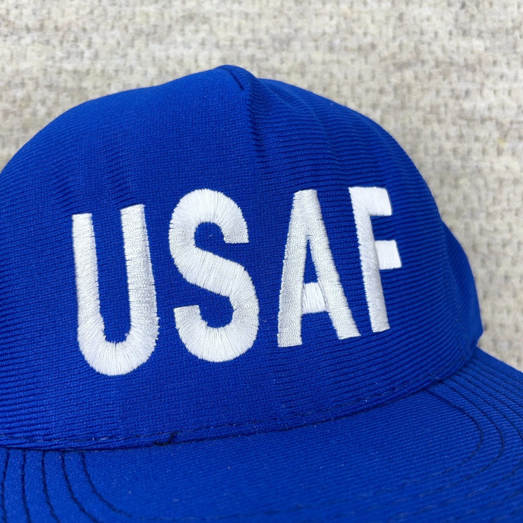Vintage VINTAGE Eagle Crest Hat Cap Snapback United States Military 90s USAF Blue Men's One Size Size ONE SIZE - 2 Thumbnail