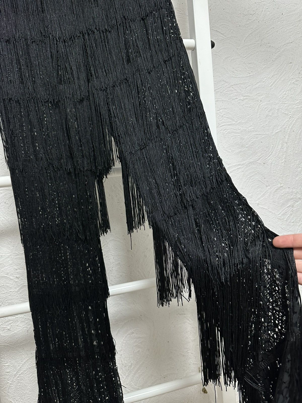 Boohoo Boho Lace Fringe Flare Pants Women’s Festival Bottoms XL Size 32" / US 10 / IT 46 - 4 Thumbnail