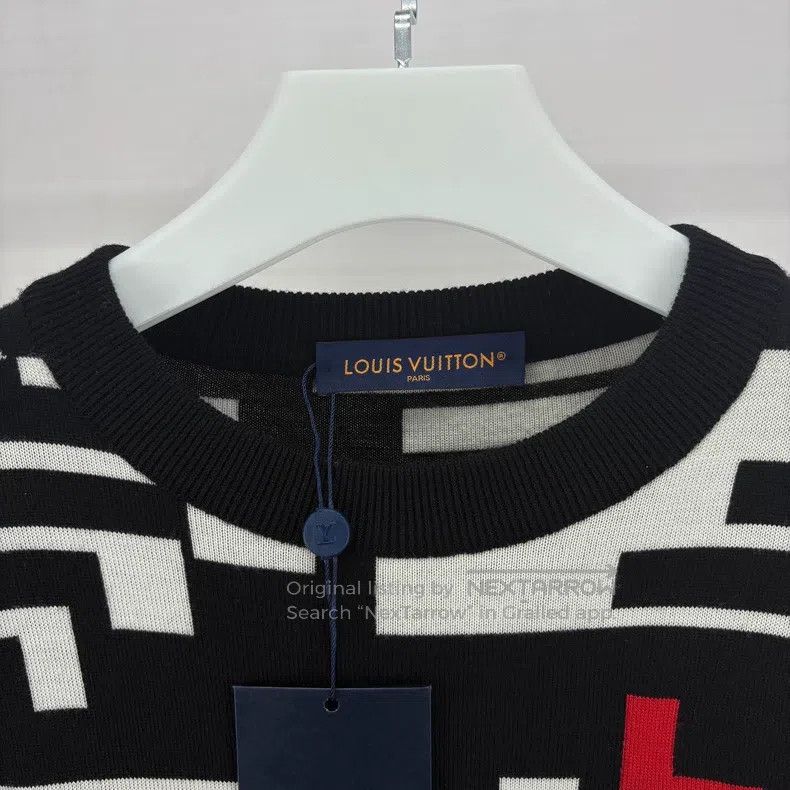 Louis Vuitton Louis Vuitton 24SS black and white striped logo sweater Size US L / EU 52-54 / 3 - 3 Thumbnail