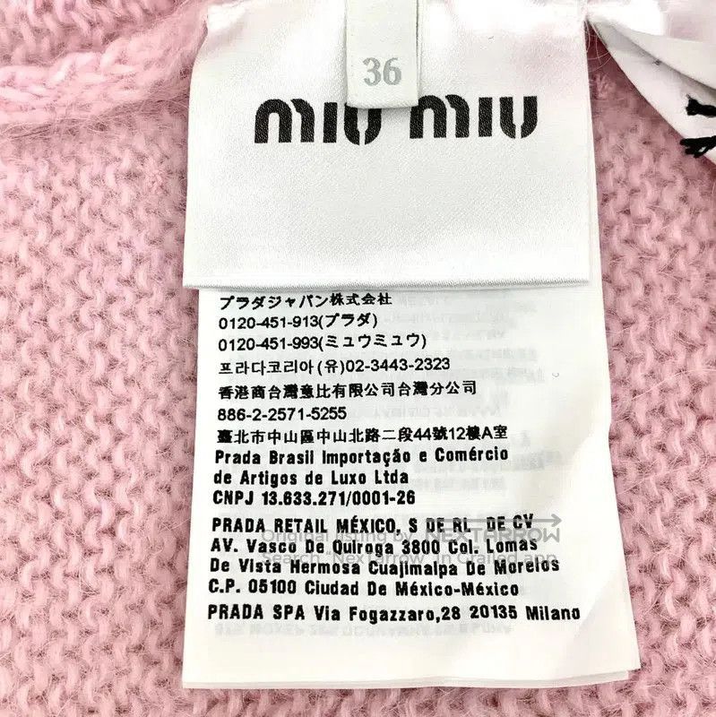 Miu Miu Miu Miu Pink Mohair Cardigan for Women . Size XS / US 0-2 / IT 36-38 - 6 Thumbnail