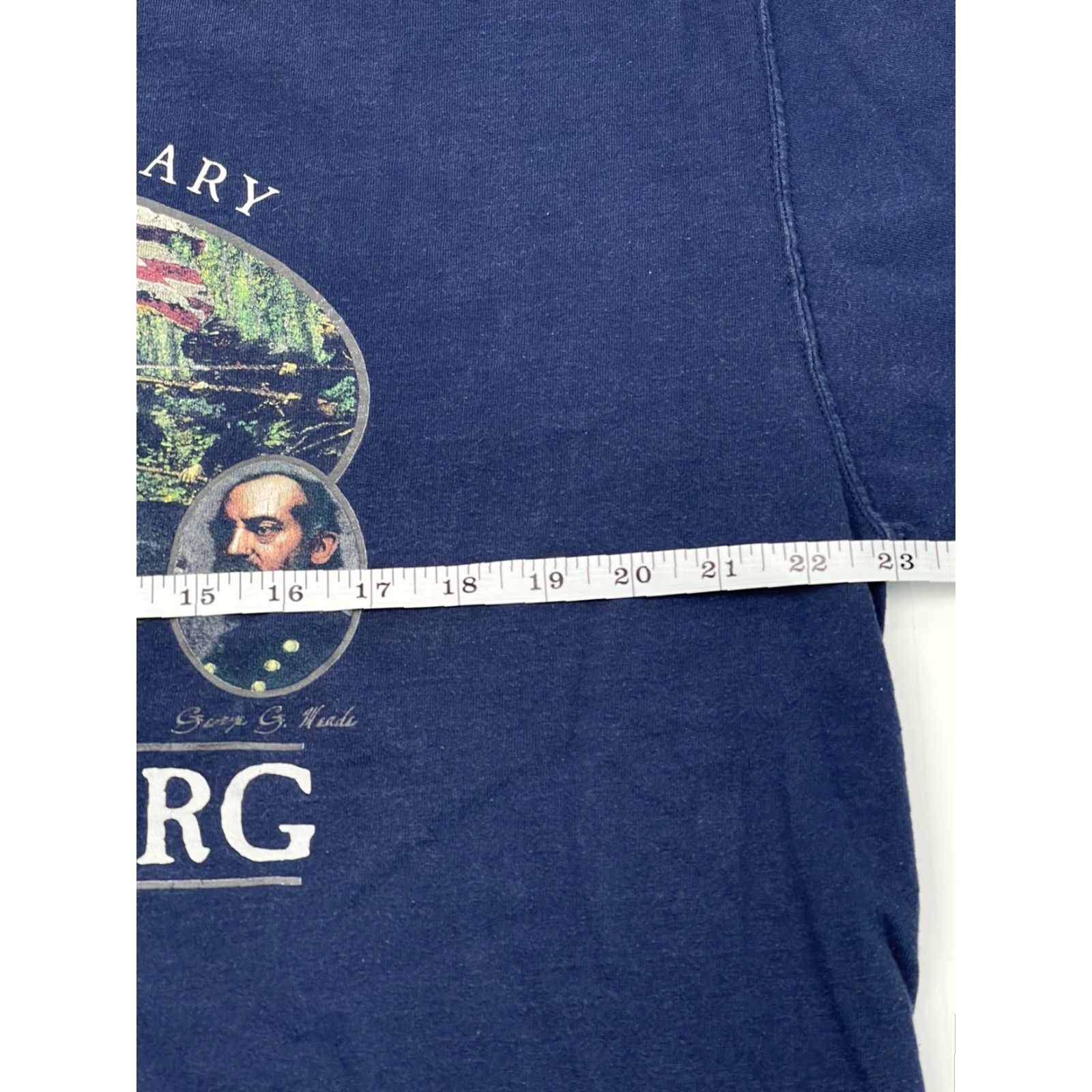 Fruit Of The Loom VINTAGE Fruit of the Loom Battle of Gettysburg T-Shirt Mens Crewneck Large Blue 90s Retro Size US L / EU 52-54 / 3 - 6 Thumbnail
