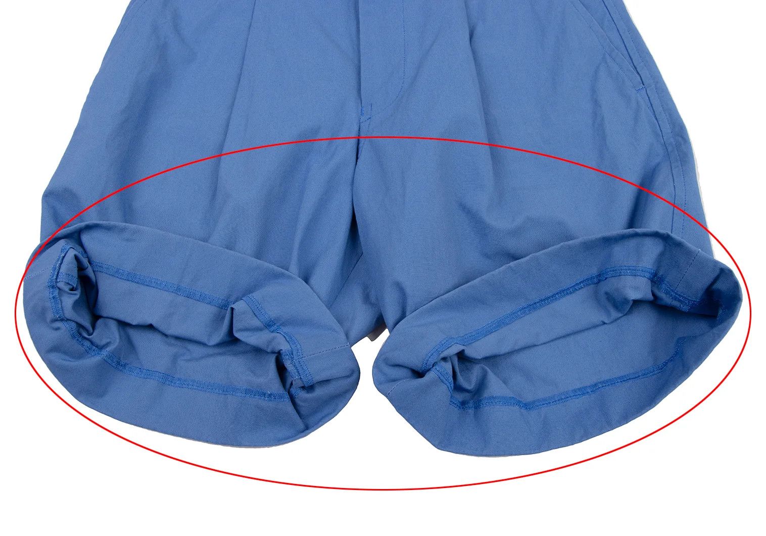 Junya Watanabe Pink Cotton Double Hem Shorts in Blue, Size M Size US 38 / EU 54 - 7 Thumbnail