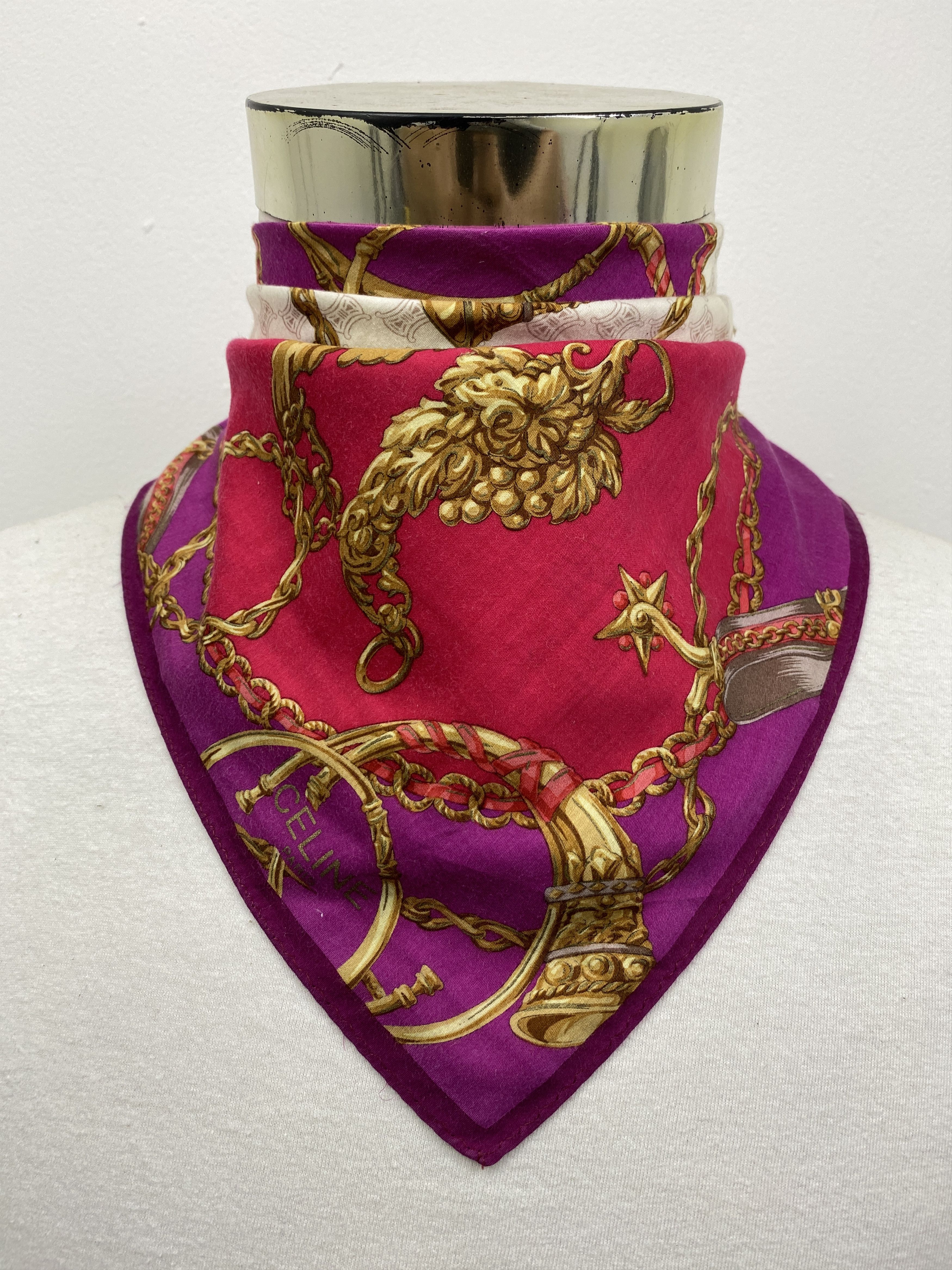 Celine Celine Handkerchief / Bandana / Neckerchief HKC0269 Size ONE SIZE - 2 Thumbnail