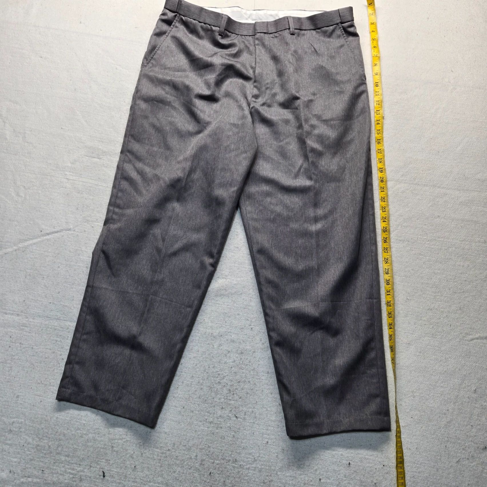 Vintage Puritan Dress Pants Gray Adult Men's Size 40 Pockets Zip Polyester Regular Straight Inseam 30wear Size US 40 / EU 56 - 6 Thumbnail