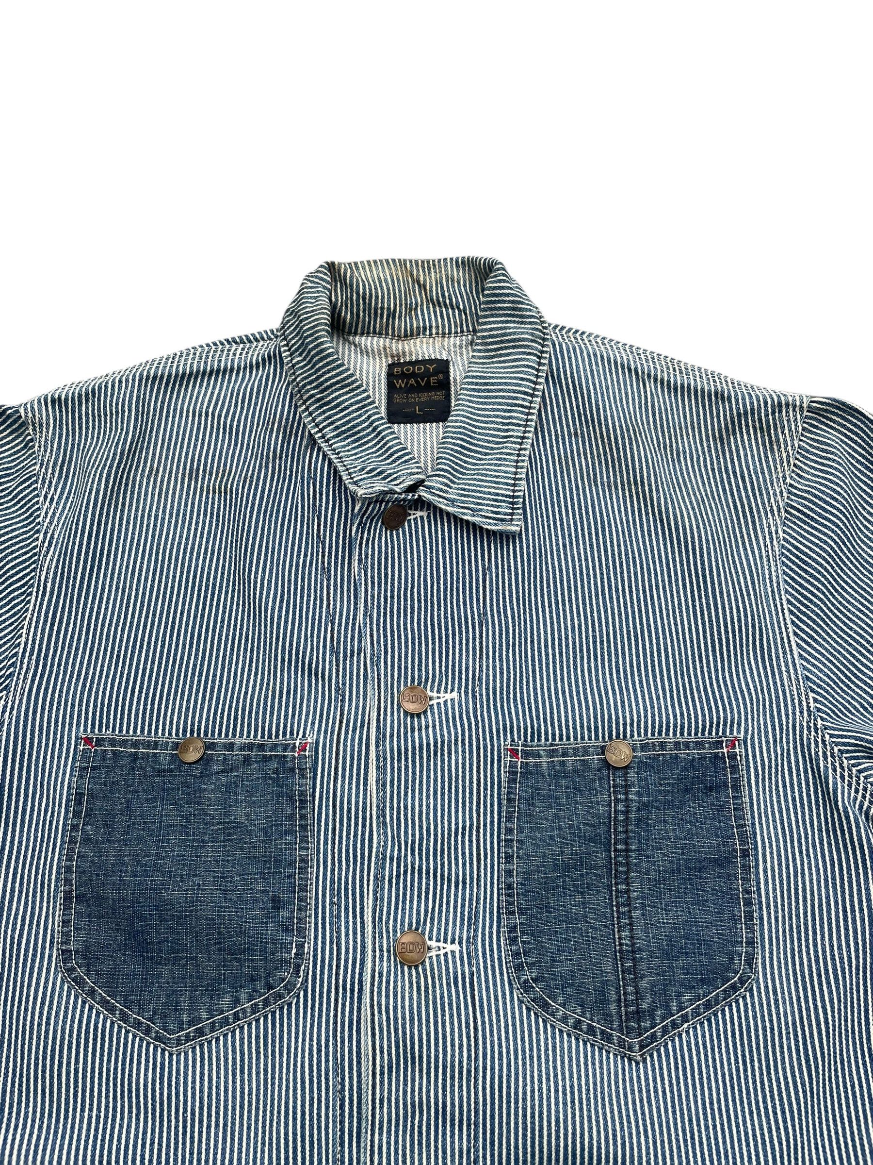 Japanese Brand Body Wave Hickory Stripes Chore Jacket Size US XL / EU 56 / 4 - 3 Thumbnail