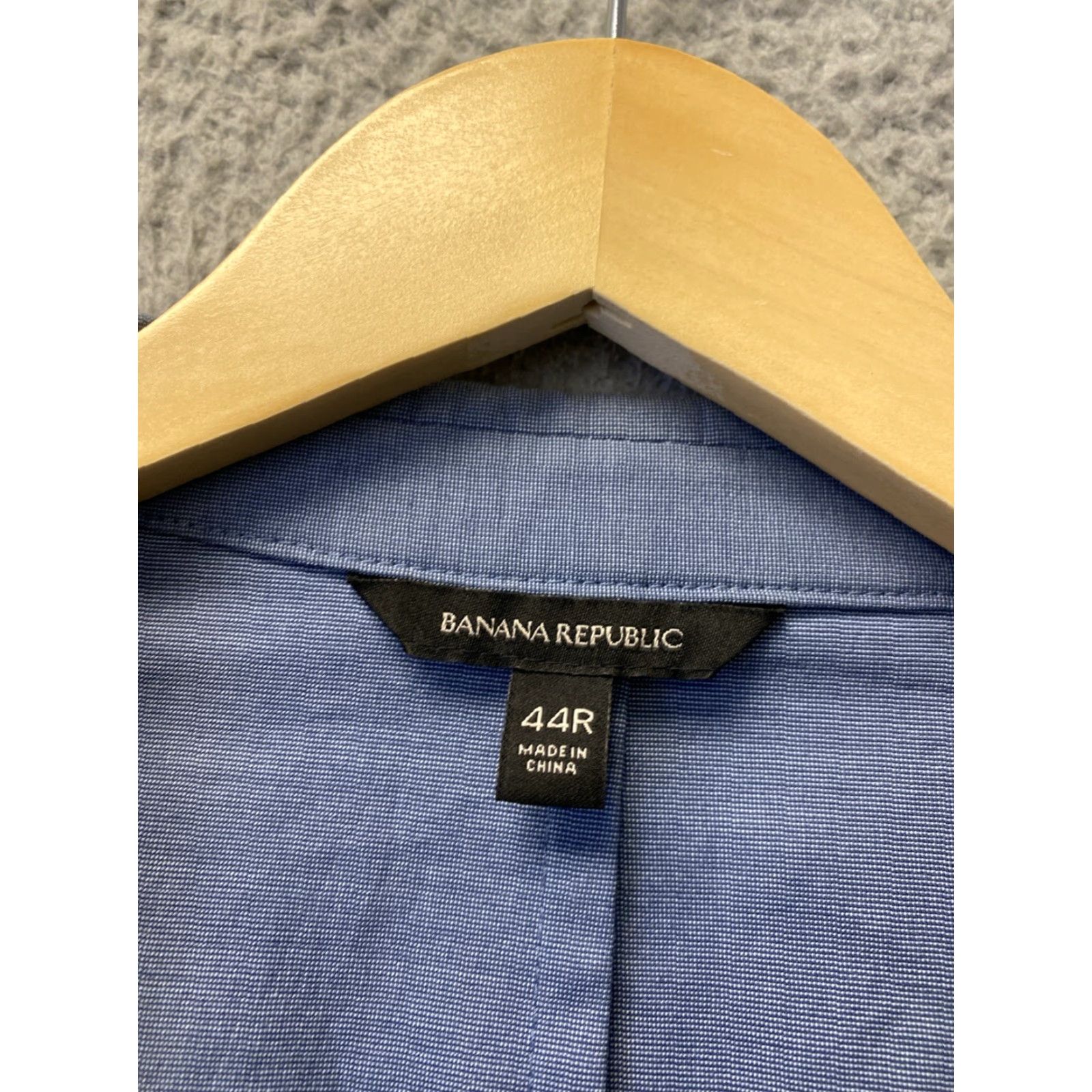 Banana Republic VINTAGE Banana Republic Men's Sport Coat Blazer 44R Blue Two-Button Single-Breasted Wool Spandex 90s Formal Size 44R - 4 Thumbnail