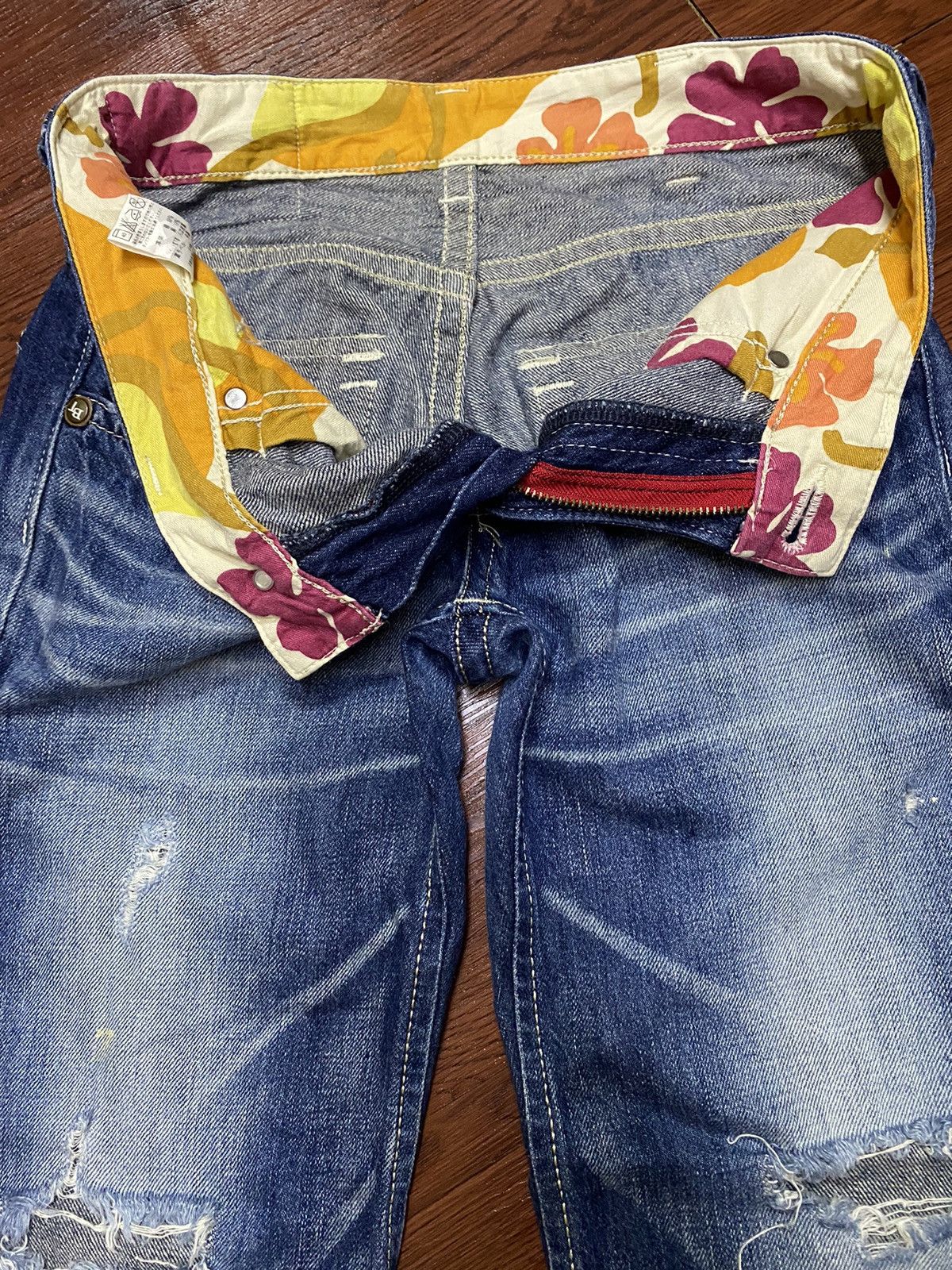 Edwin Vintage Edwin Blue Trip Whisker Flare Jeans Size US 33 - 16 Thumbnail