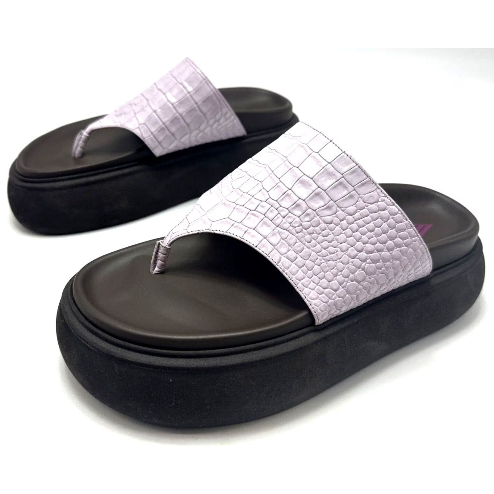 The Attico The Attico Sandal Thong Selene Platform Pink Pastel Leather 7.5 US 38 EU Womens Shoes Size US 8 / IT 38 - 2 Thumbnail