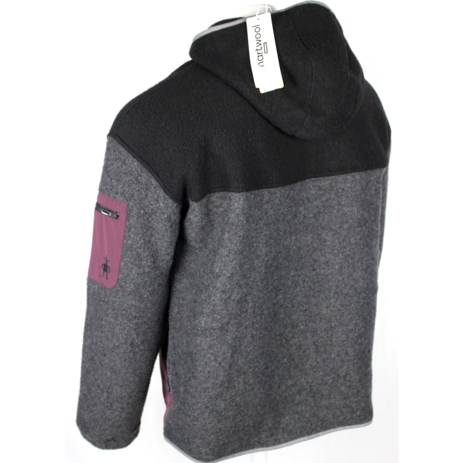 Smartwool SmartWool Men's Hudson Trail Full Zip Jacket Hoodie Wool Blend Charcoal Eggplant Size US L / EU 52-54 / 3 - 2 Thumbnail