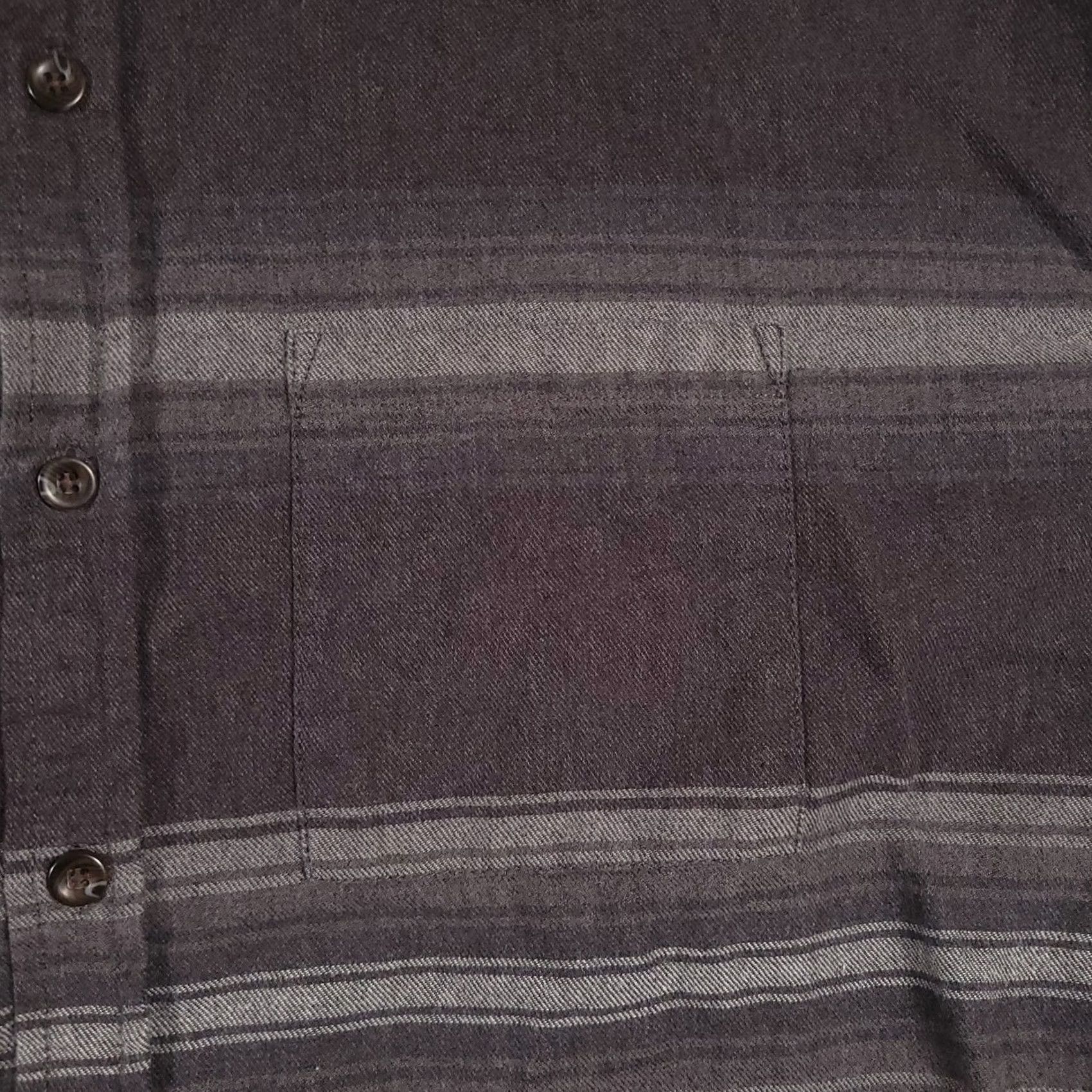 Pacsun Pacsun Shirt Mens M Medium Button-Up Gray Boxy Fit Striped Long Sleeves Flannel Size US M / EU 48-50 / 2 - 4 Thumbnail