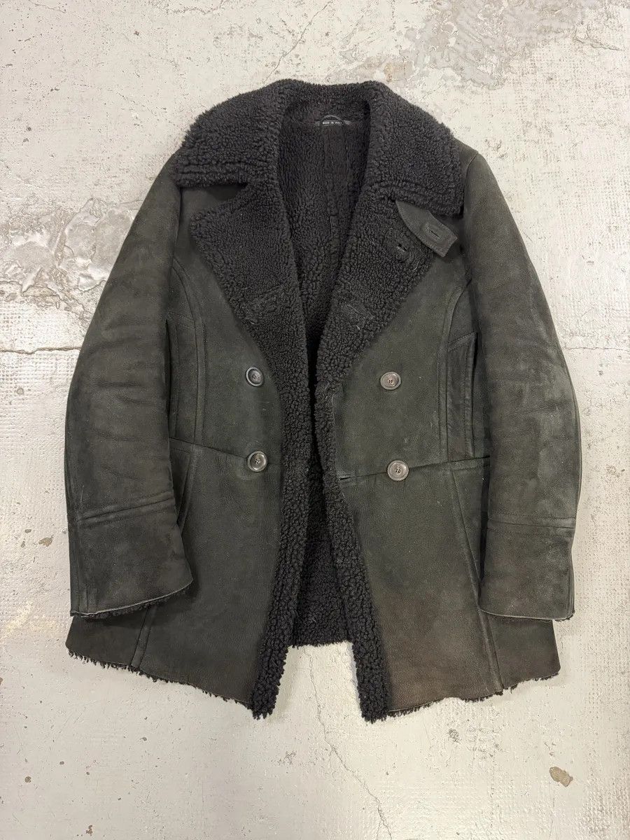 Gucci AW2004 Gucci Black Faded Shearling Leather Jacket by Tom Ford Size US L / EU 52-54 / 3 - 5 Thumbnail