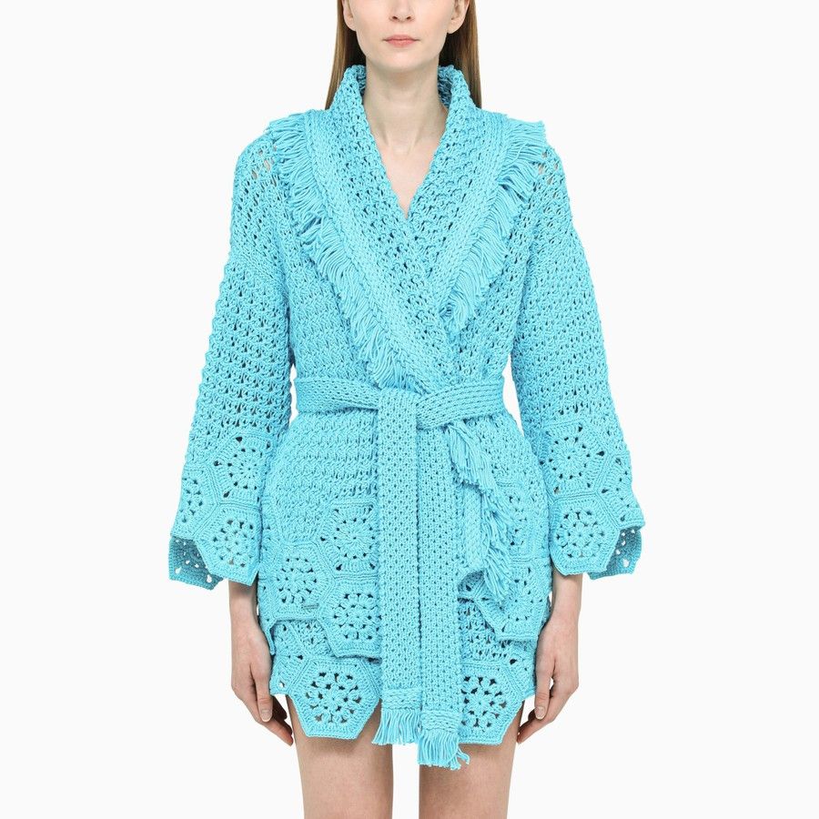 Alanui o1d2blof0724 Cardigans in Light Blue Size XS / US 0-2 / IT 36-38 - 1 Thumbnail