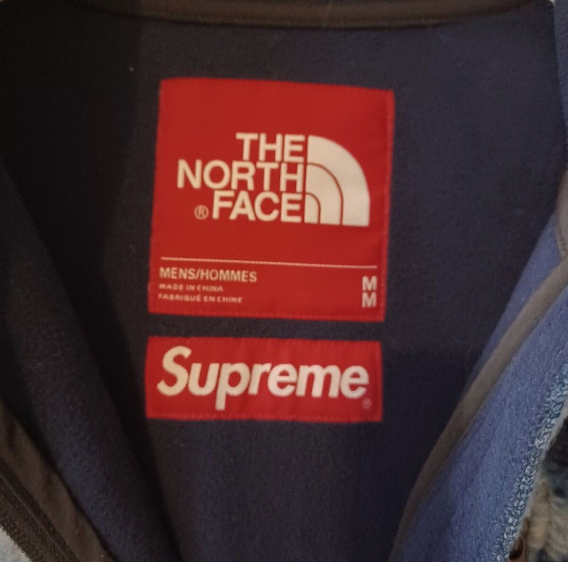 Supreme × The North Face Supreme x The North Face Denim Print Fleece Jacket Indigo Size US M / EU 48-50 / 2 - 10 Thumbnail