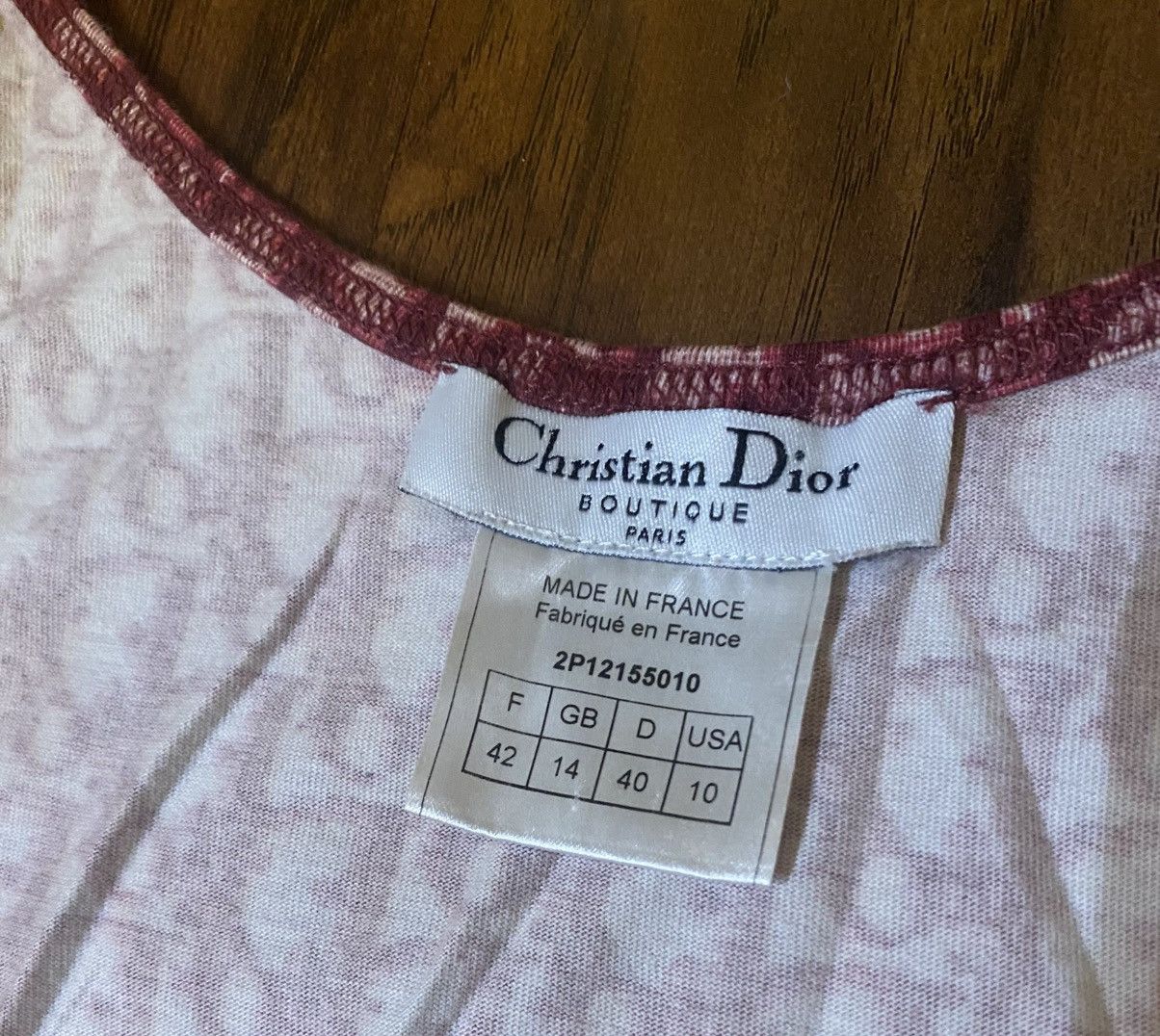 Dior × Vintage Christian Dior RED Oblique monogram Tank top Size L / US 10 / IT 46 - 5 Thumbnail